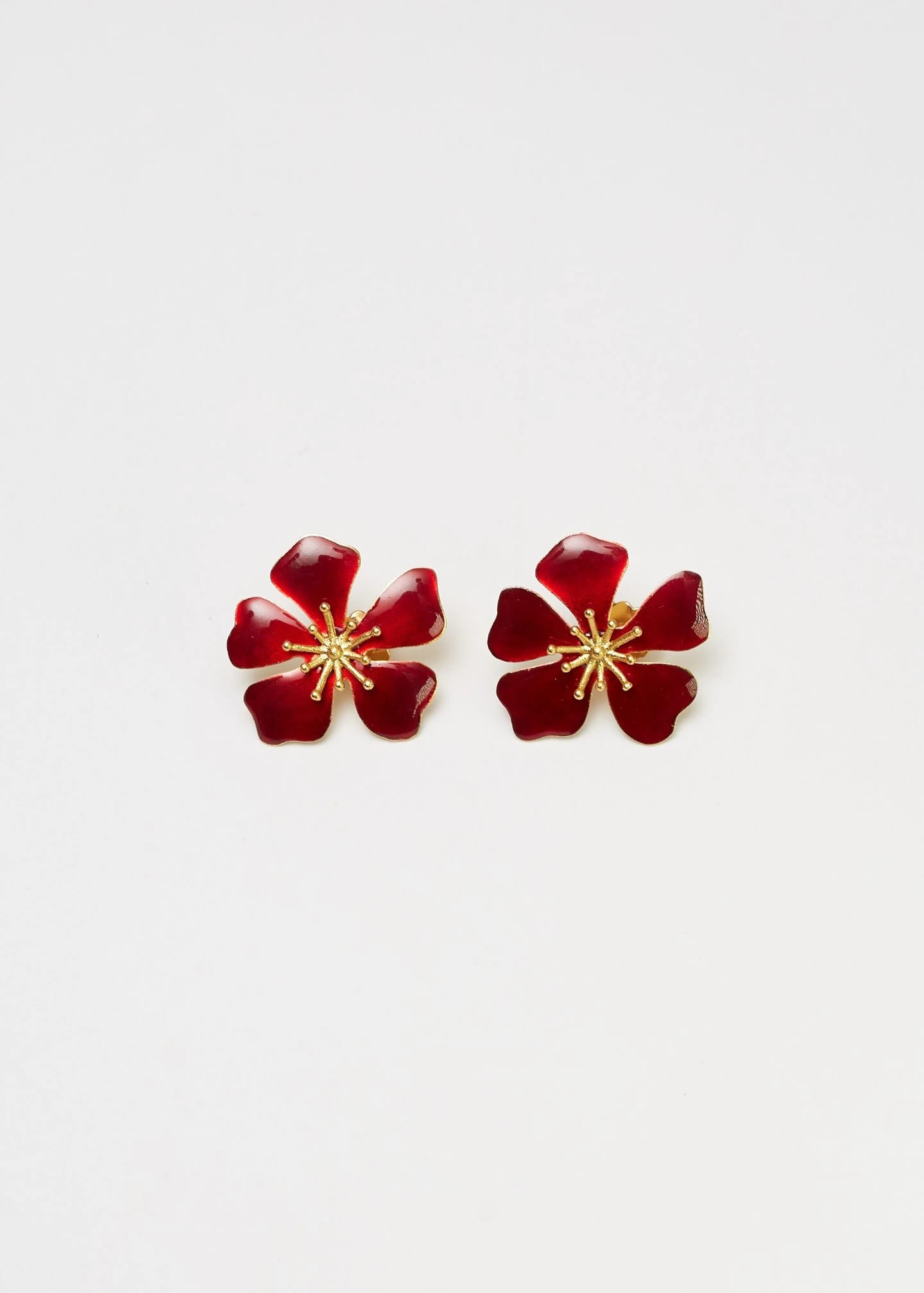 Aretes Aurora Midi Rojo vino - imagen 3