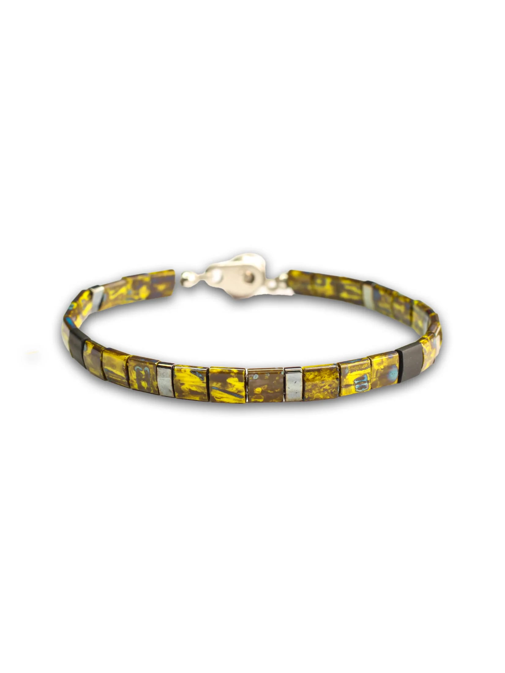 Brazalete Miyuki Tila Amarillo Marmolizado 5mm - imagen 6