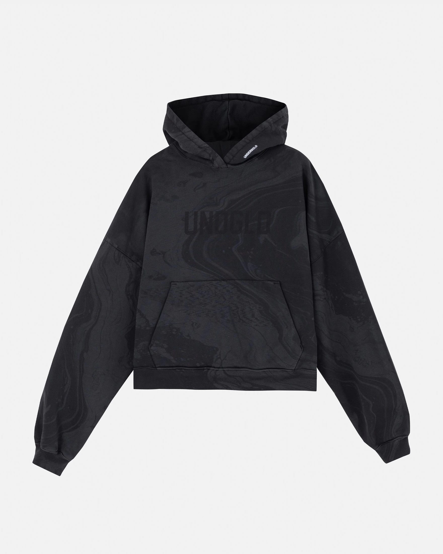 Basics UNDGLD Boxy Hoodie Oiled Black - imagen 1