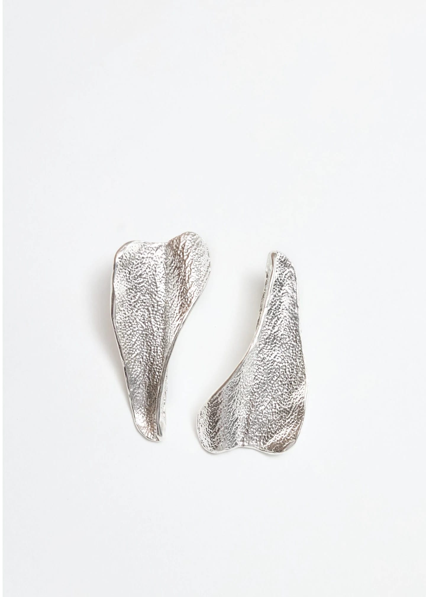 Aretes Maxi Pétalo Plata - imagen 6