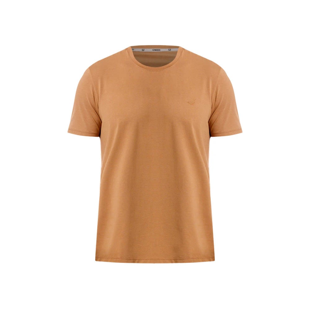 CAMISETA CUELLO REDONDO ESTERILLA CAFÉ - imagen 1