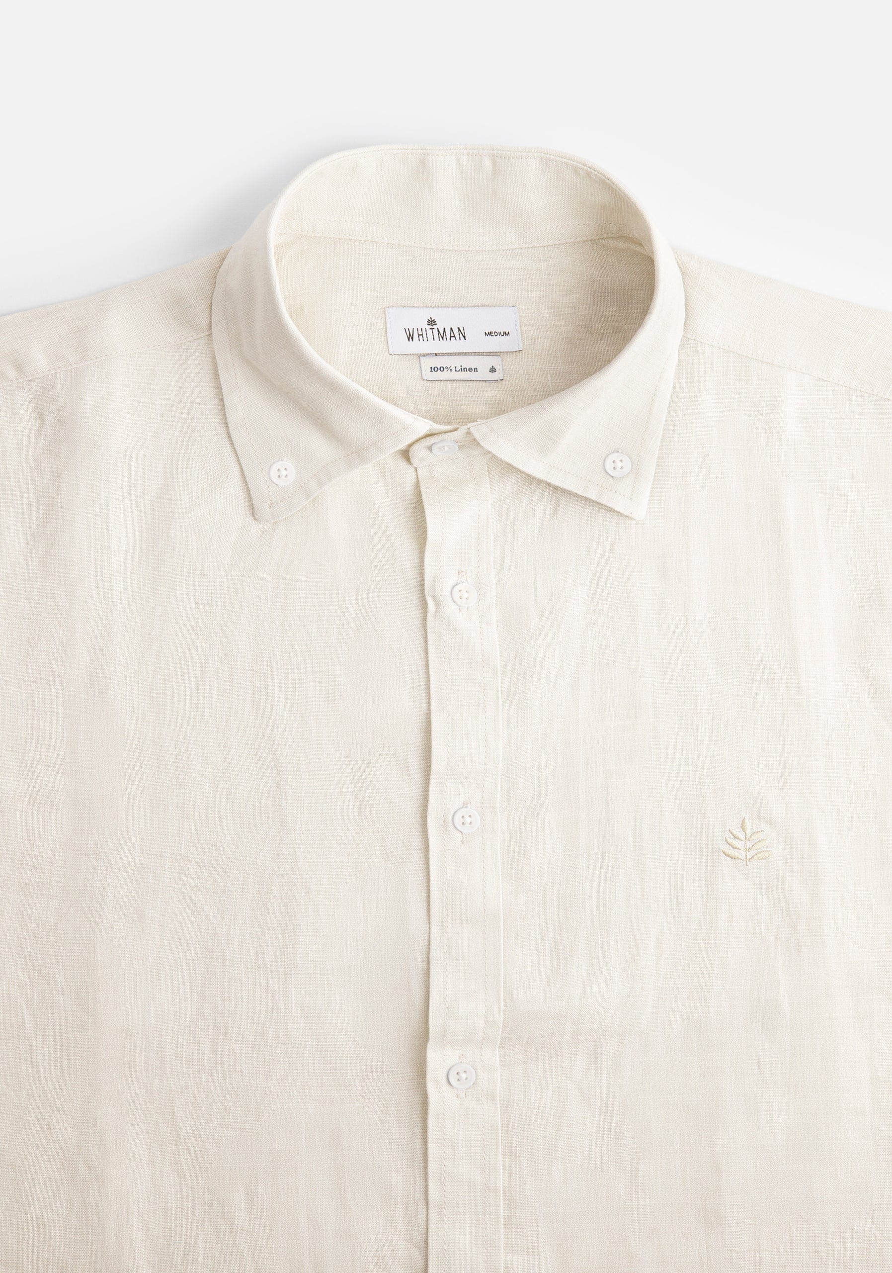 Camisa H CBD Lino L-Atn Marfil - imagen 2