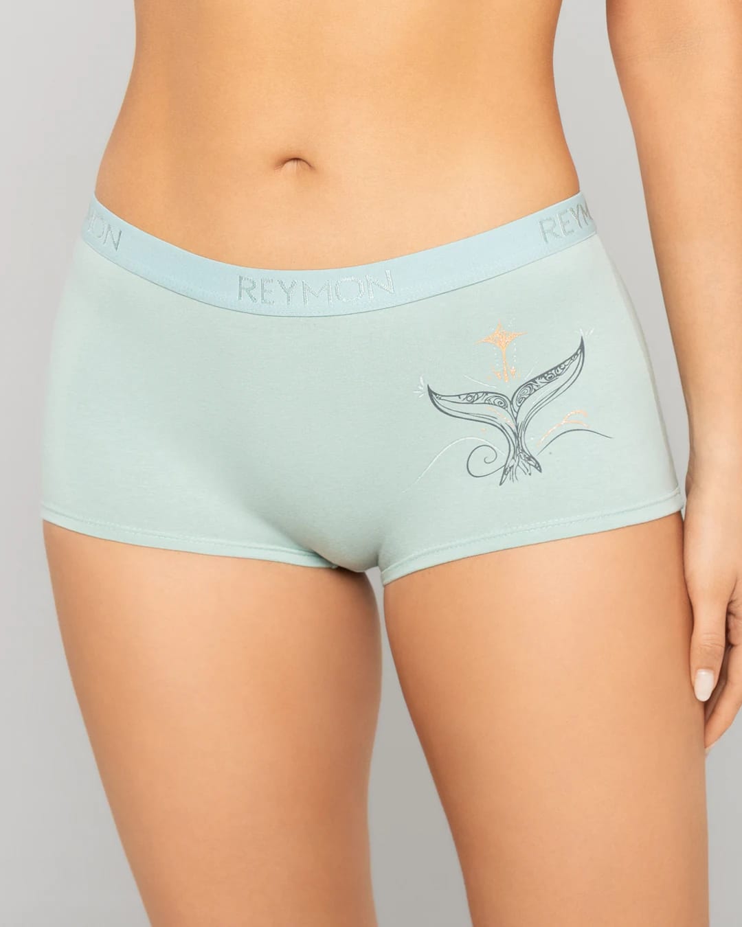 Boxer Femenino Tiro Alto en Algodón Estampado con Elástico Reymon Ref. 8010 - imagen 11