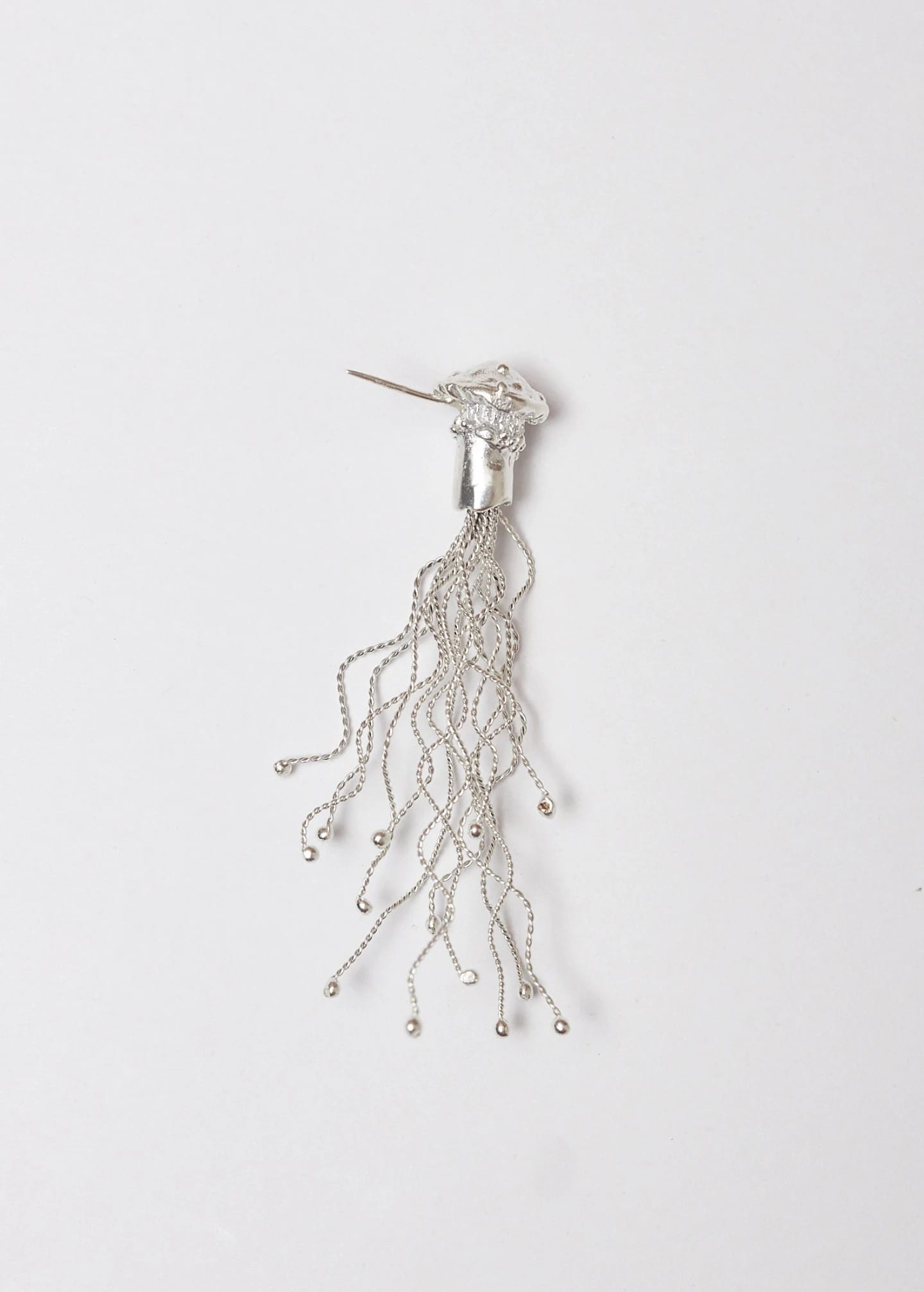 Arete broche micelios maxi plata - imagen 2