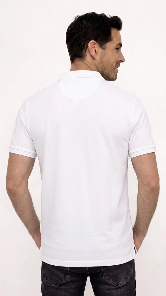 POLO MANGA CORTA BLANCA PARA HOMBRE - imagen 2