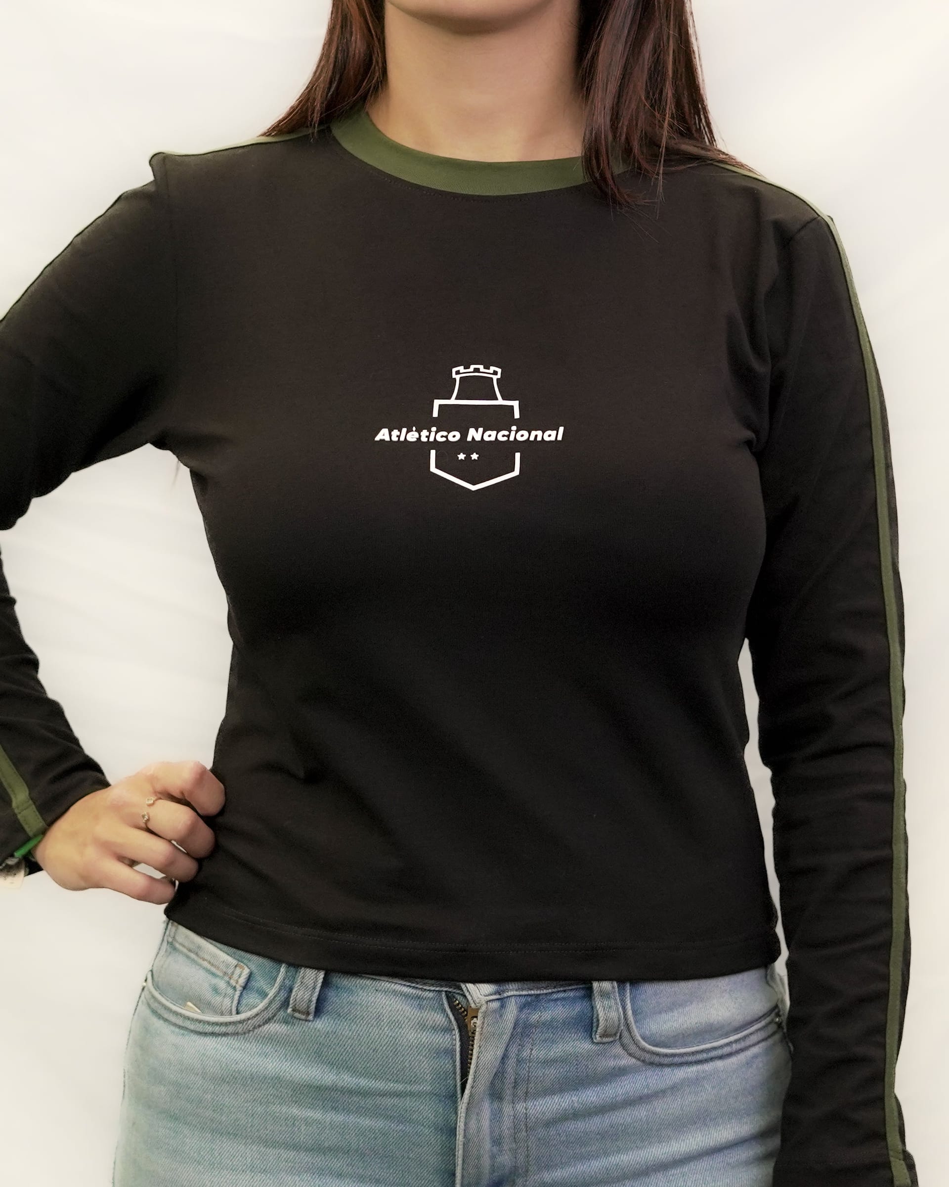 TOP NEGRO MANGA LARGA ANFC MUJER - imagen 1