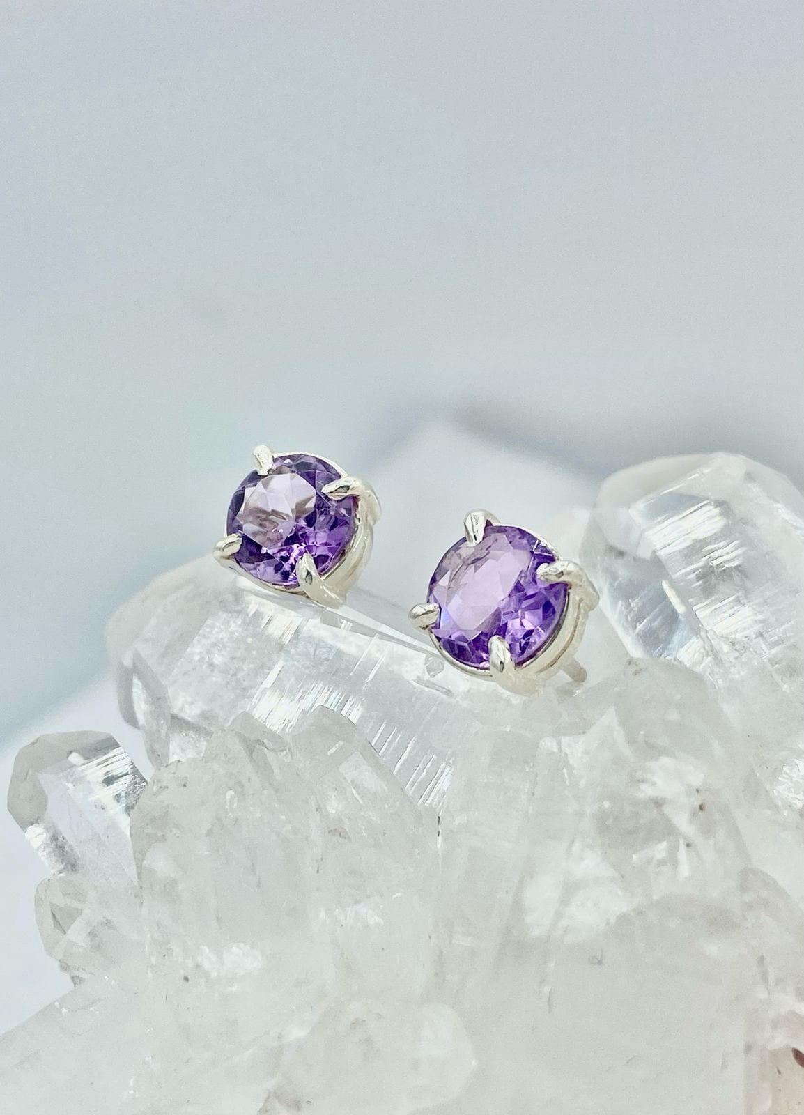 Aretes Amatista redondos - imagen 1