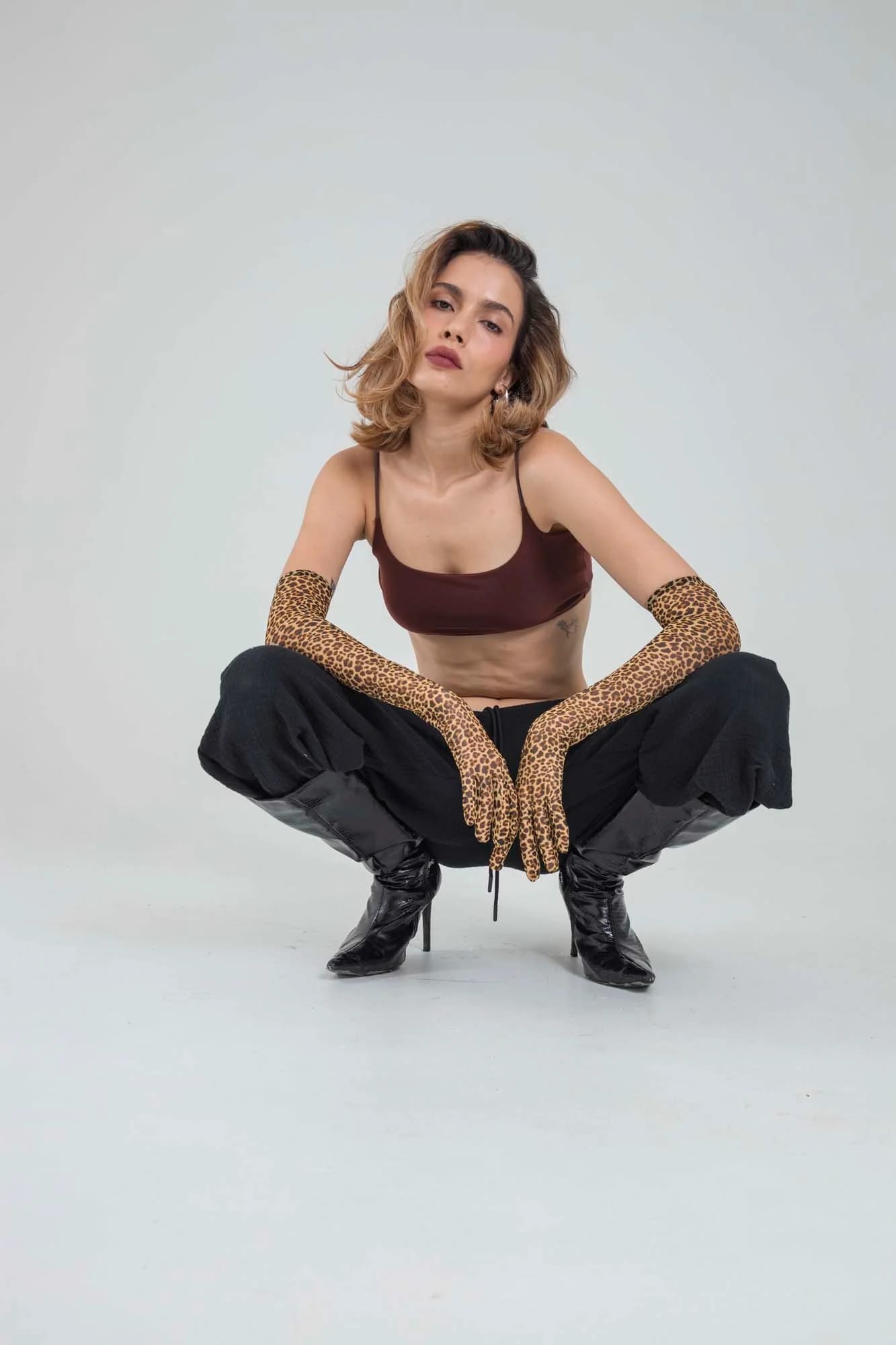 LEOPARD MESH GLOVES - imagen 13