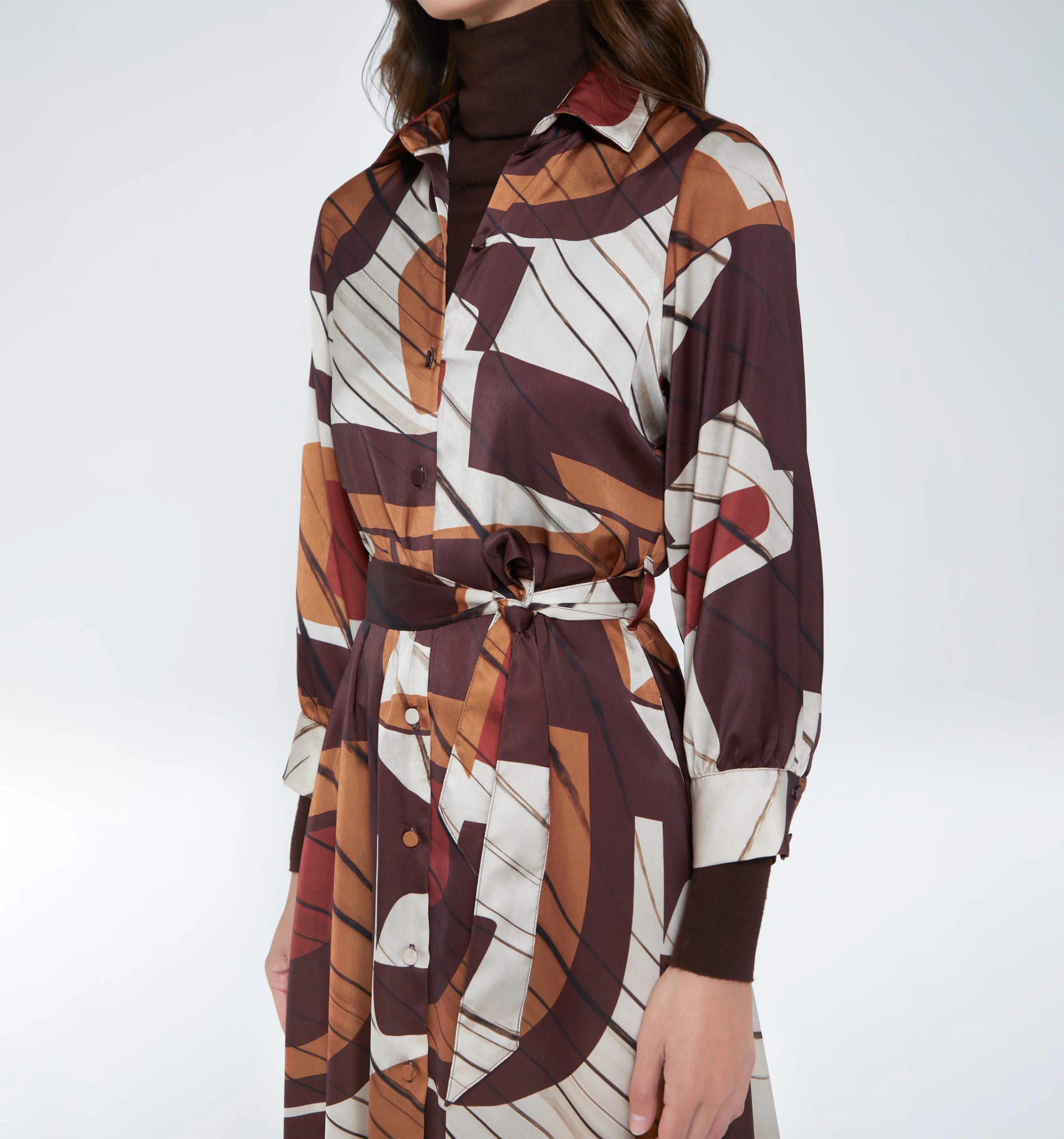 Vestido midi manga 3/4 - imagen 3