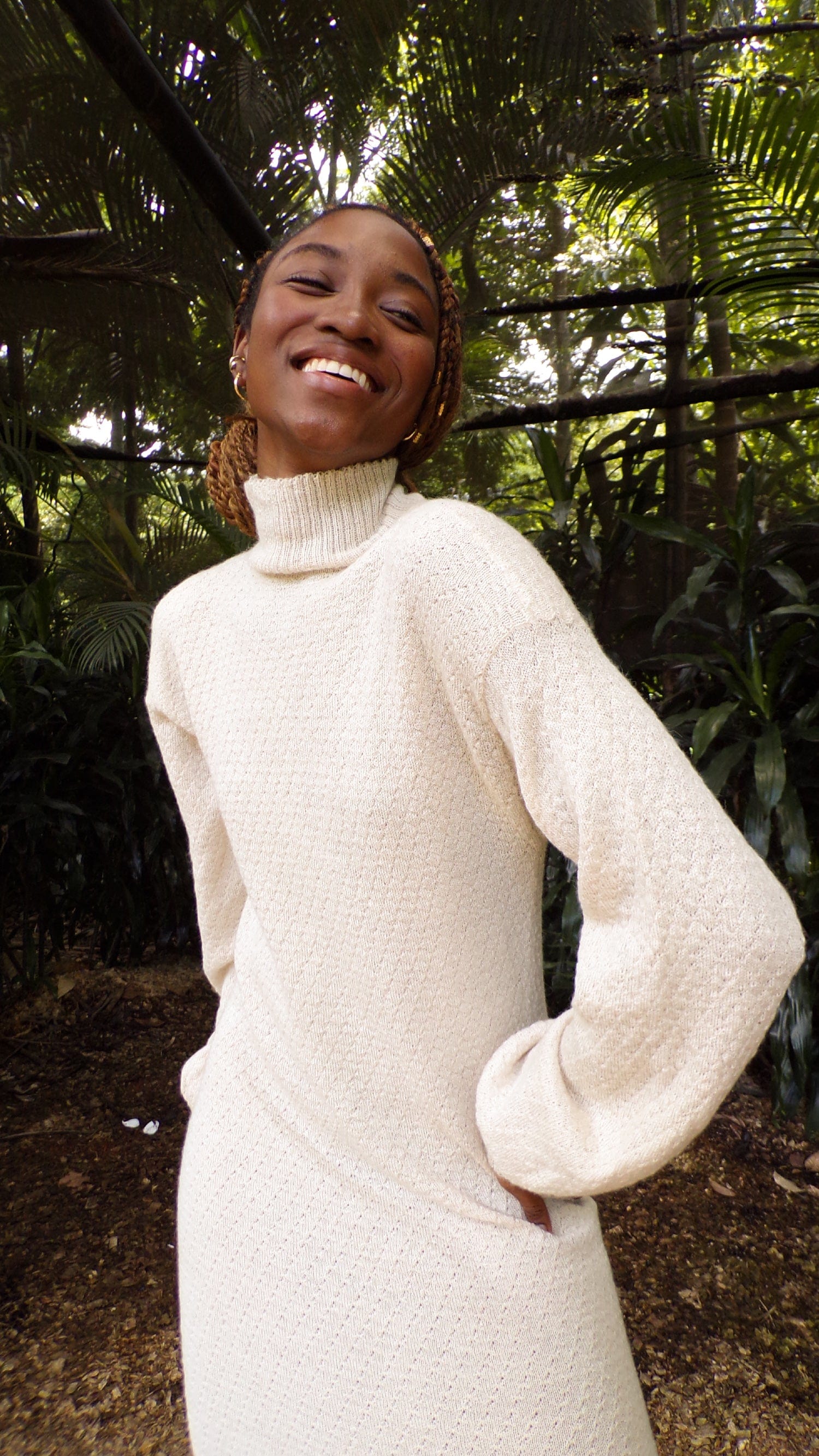 Vestido Alpaca Crudo - imagen 2
