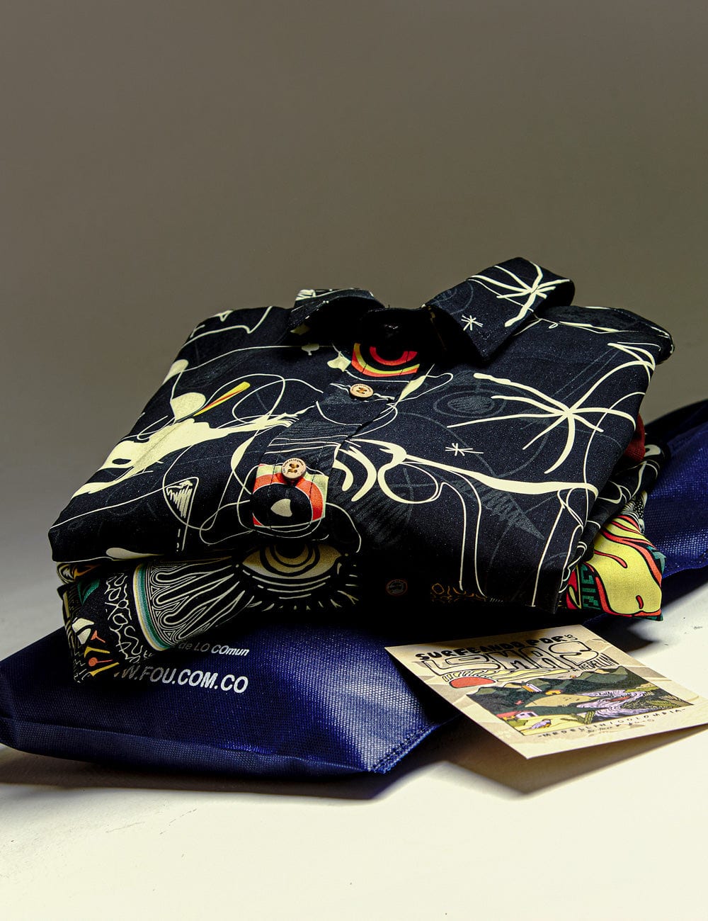 Camisa Regular Fit Miro  negro + crudo Hombre - imagen 6