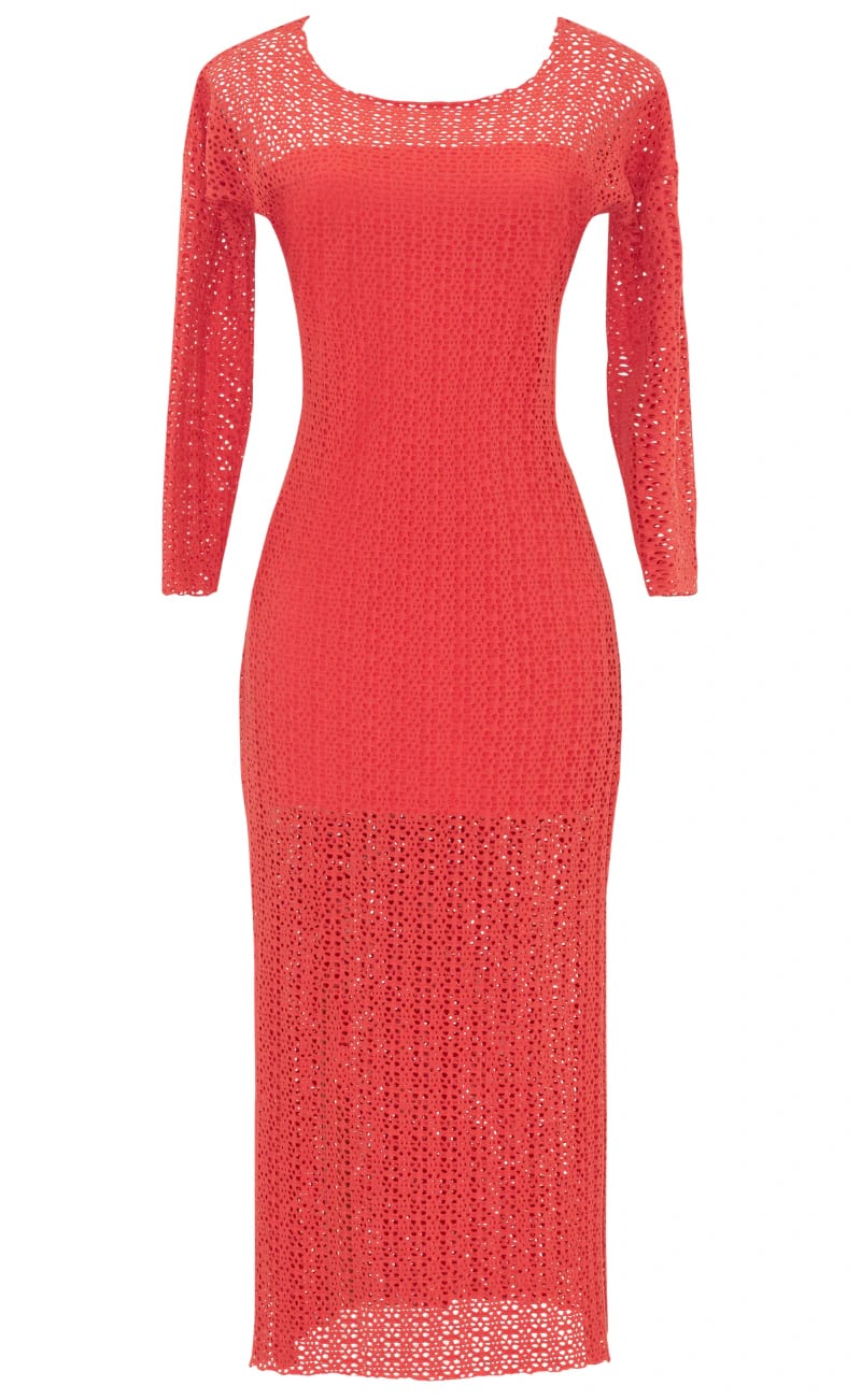 VESTIDO LARGO CON COMBINACION LEAH - imagen 1