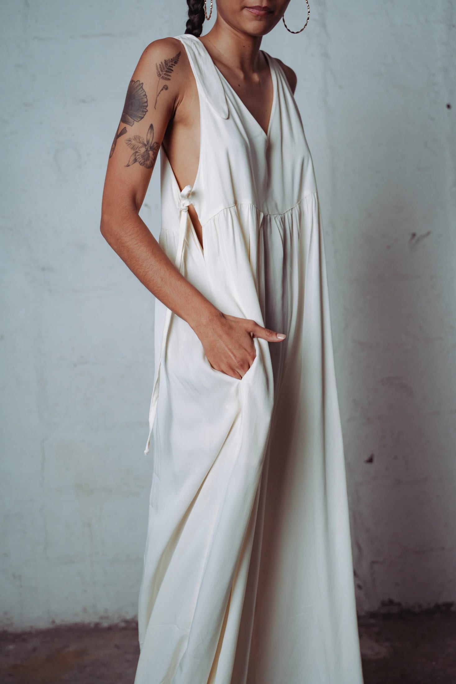 Jumpsuit Flowy Off White - imagen 2