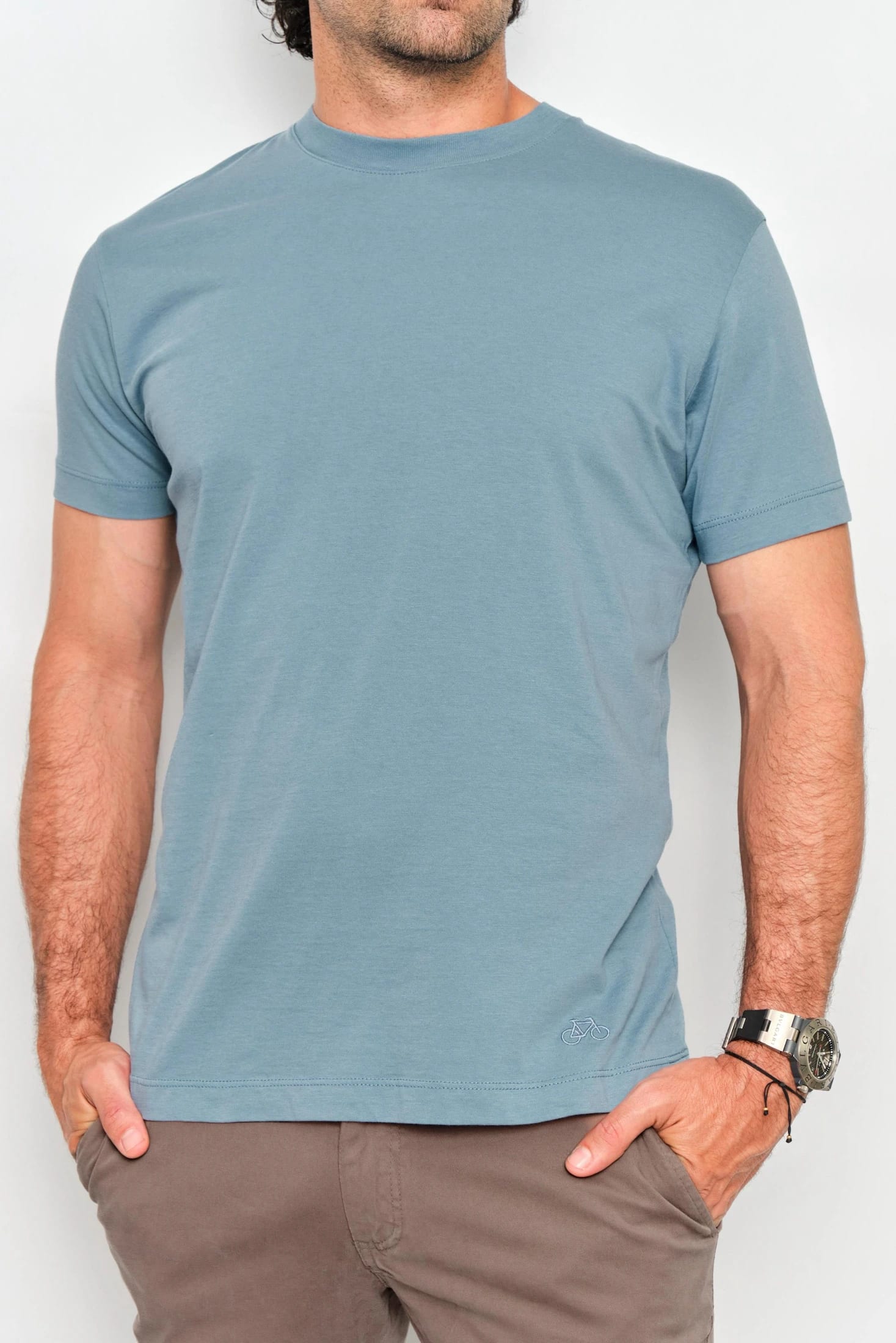 CAMISETA BASIC PLUS AZUL CLARO - imagen 1