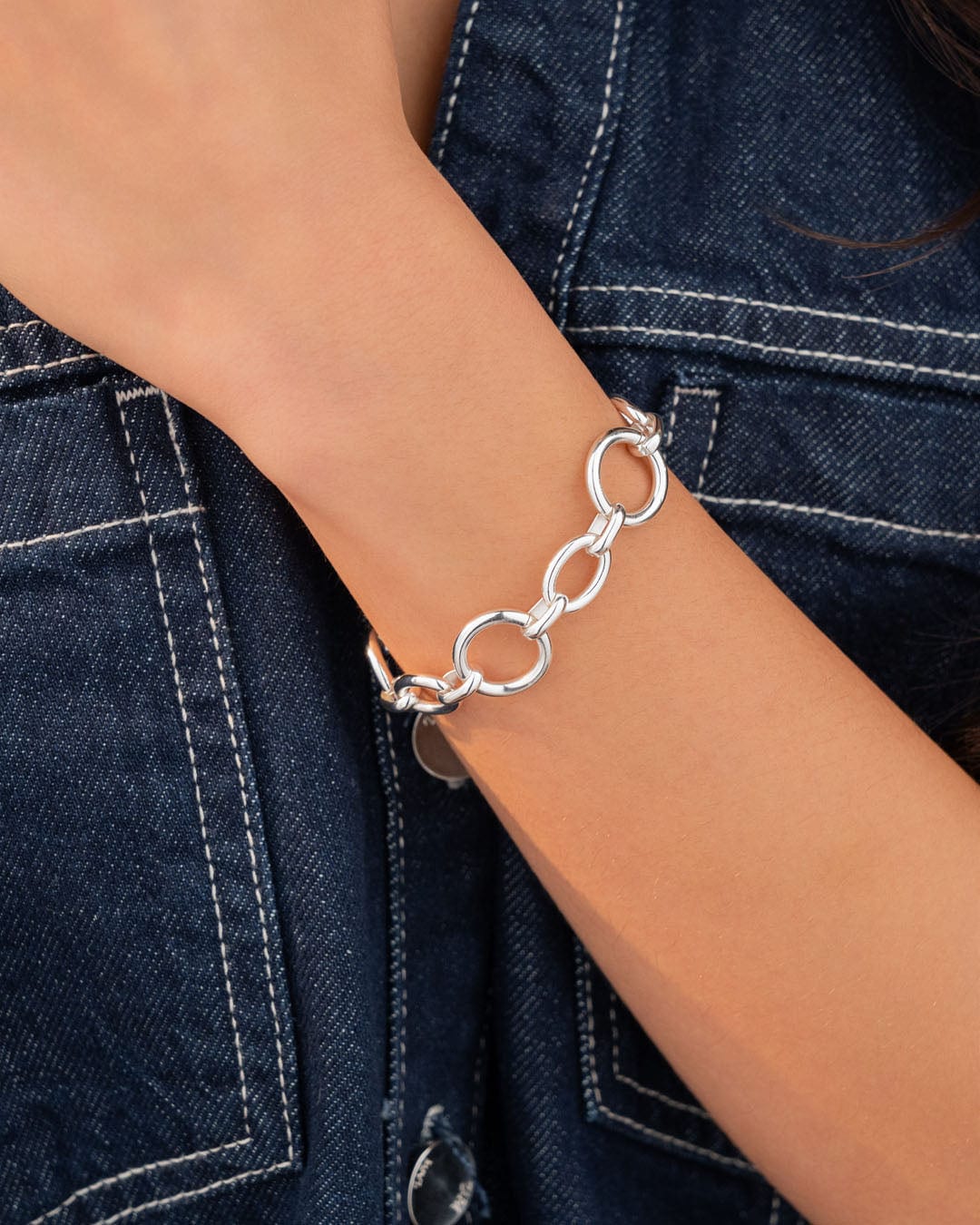 Pulsera Cadena Plata - imagen 1