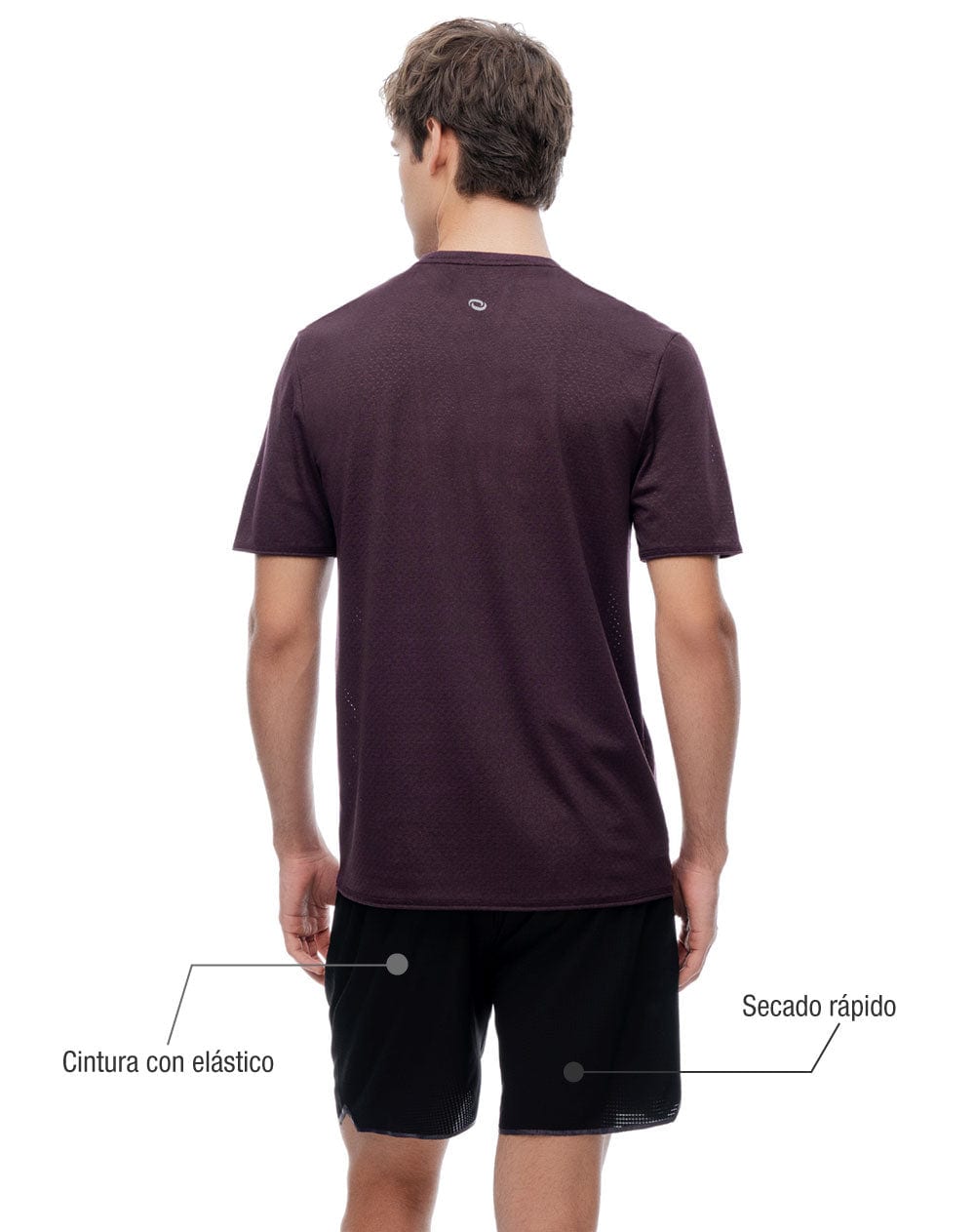 Pantaloneta deportiva negro hombre - imagen 2