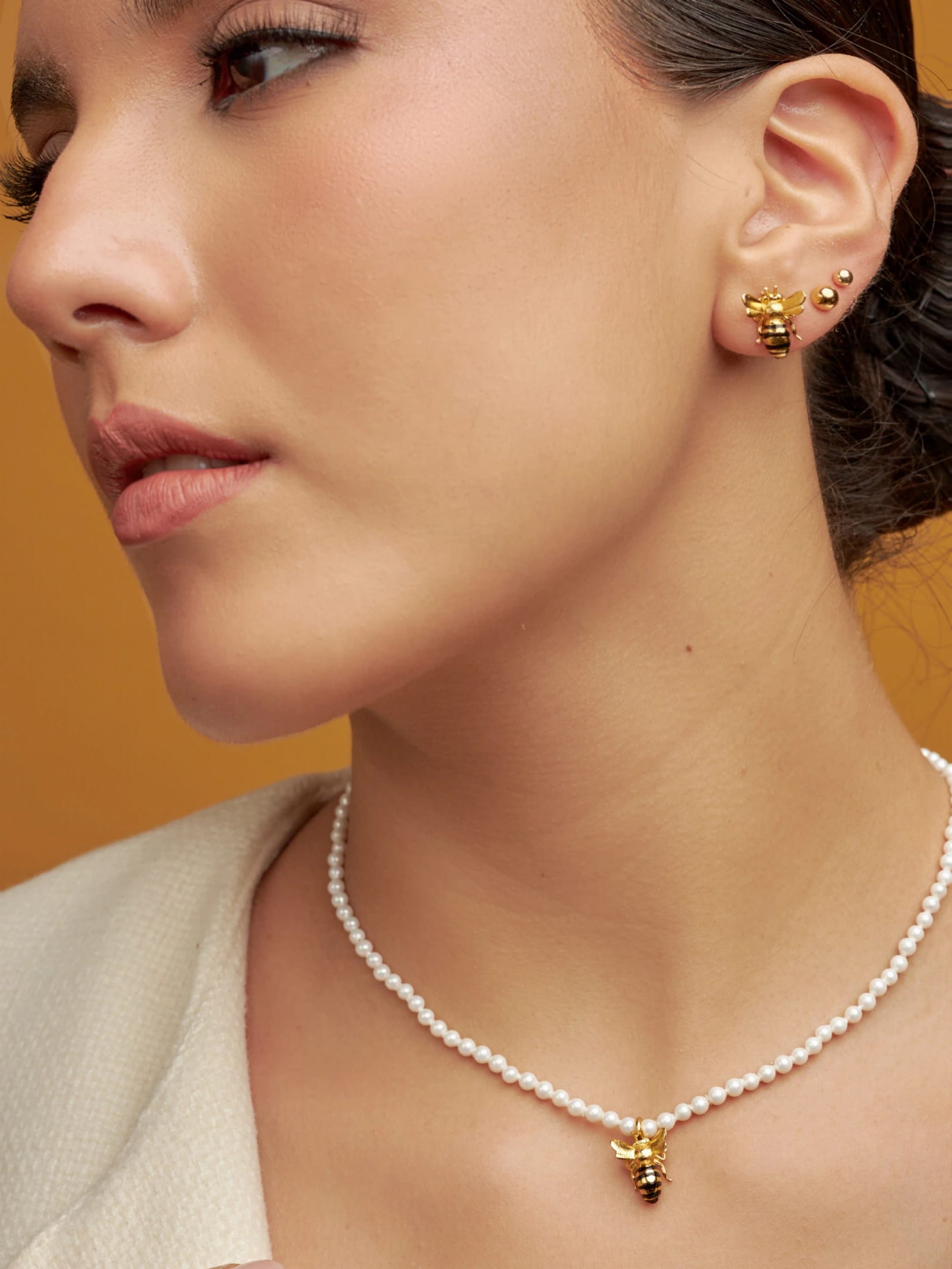 Mini aretes Abeja - imagen 1