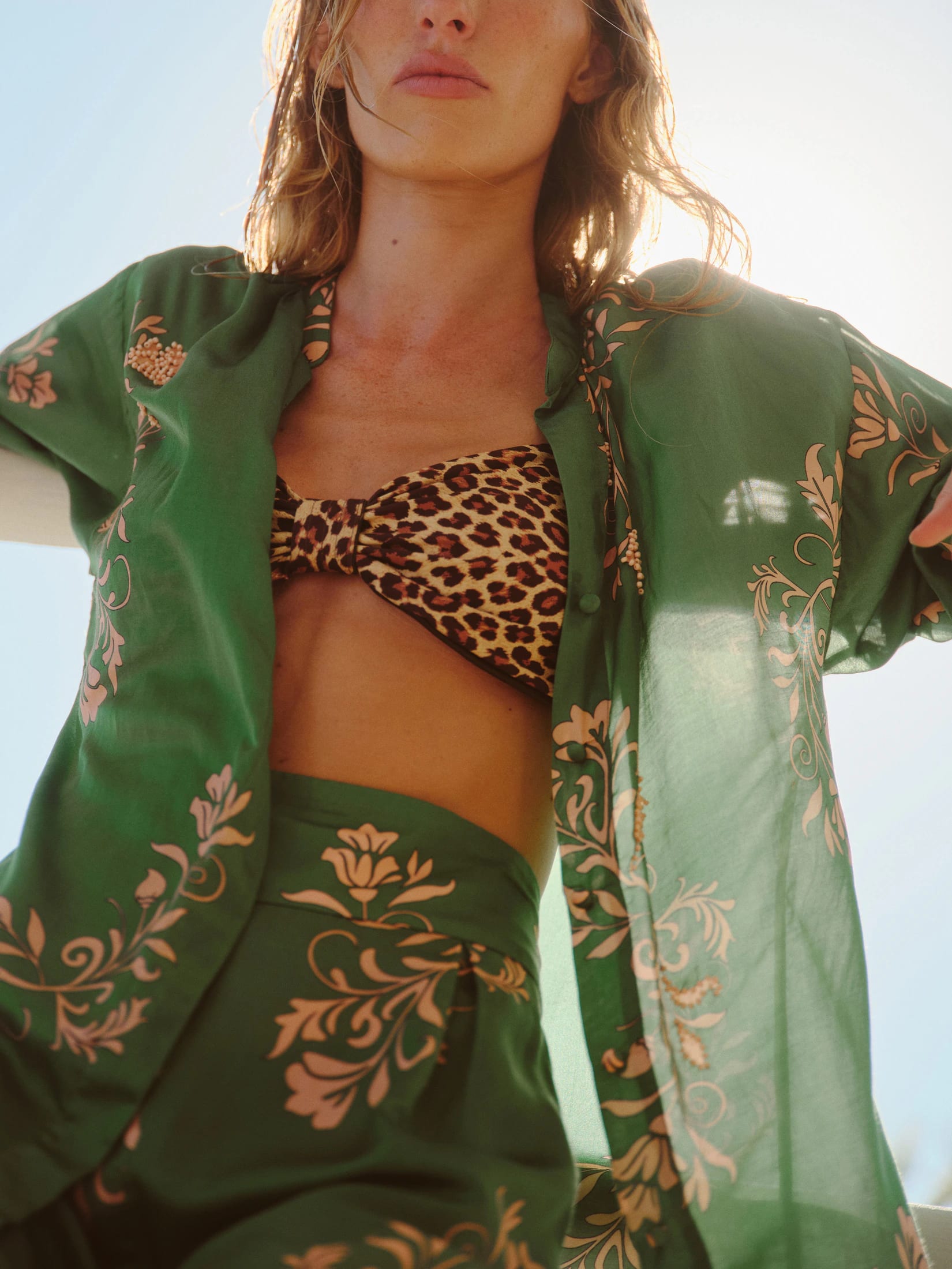Don Simon Cotton Silk Shirt / Green Buganvilias - imagen 6