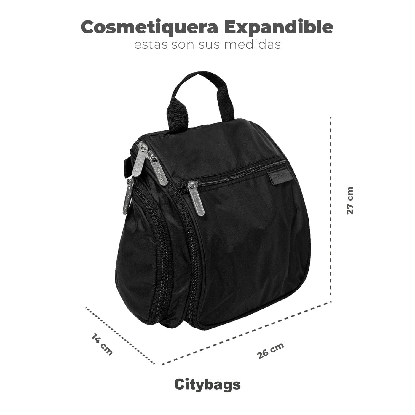 Cosmetiquera Viajera PRO Citybags Light Negro - imagen 5