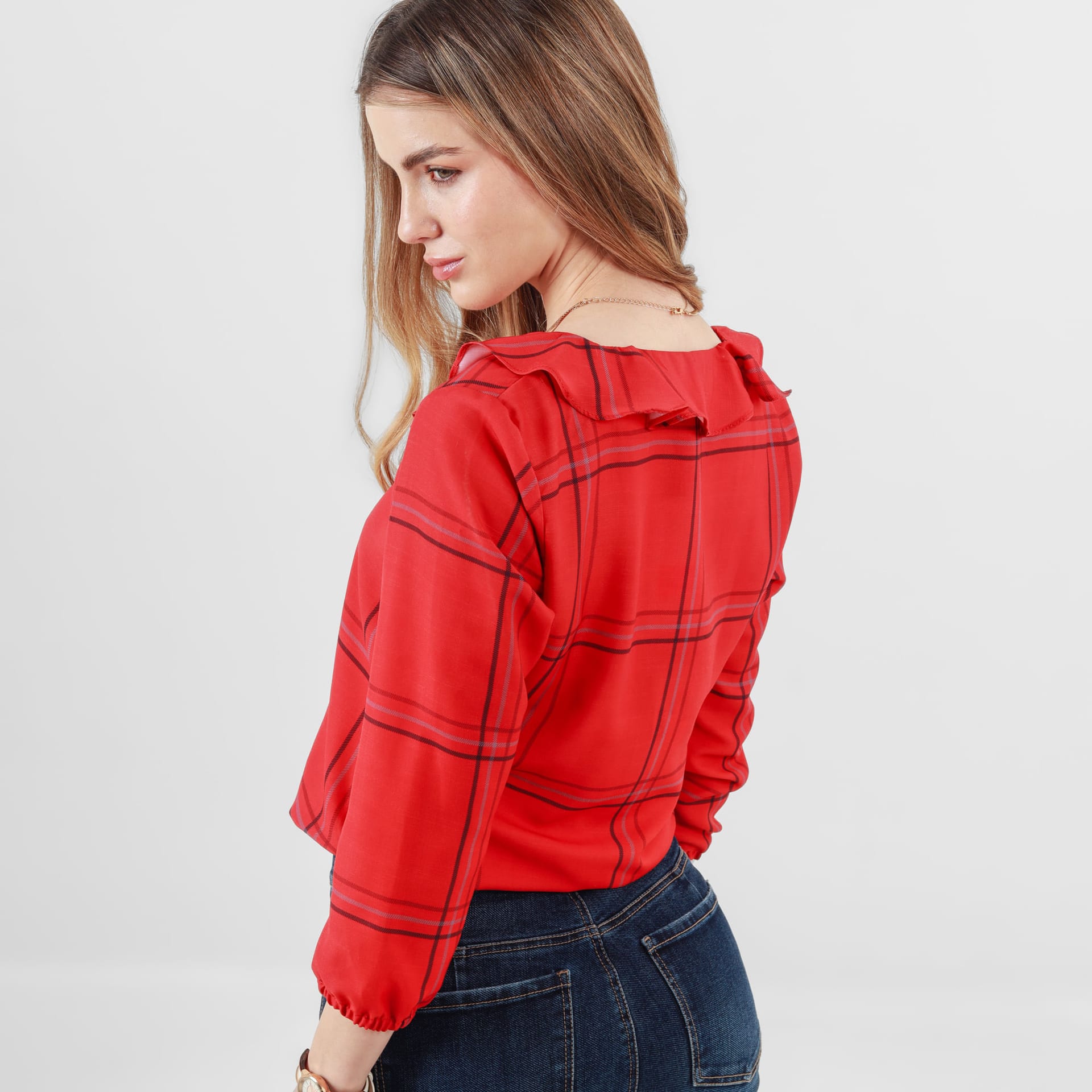Blusa Cuello V Manga 3Cuartos - imagen 4