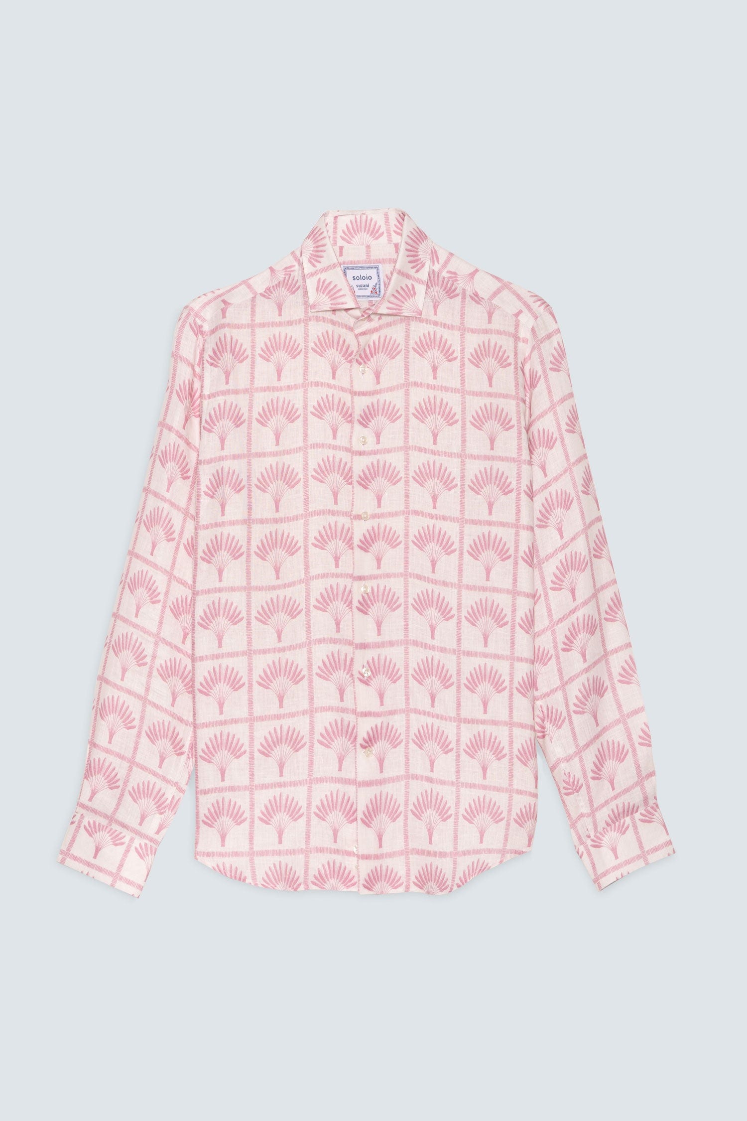 Men's linen shirt pink palmar - imagen 1