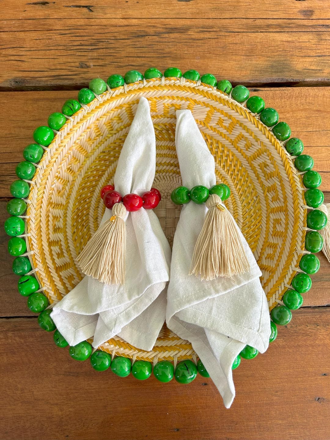 Set de 4 servilleteros de Taguas Rojo - imagen 2