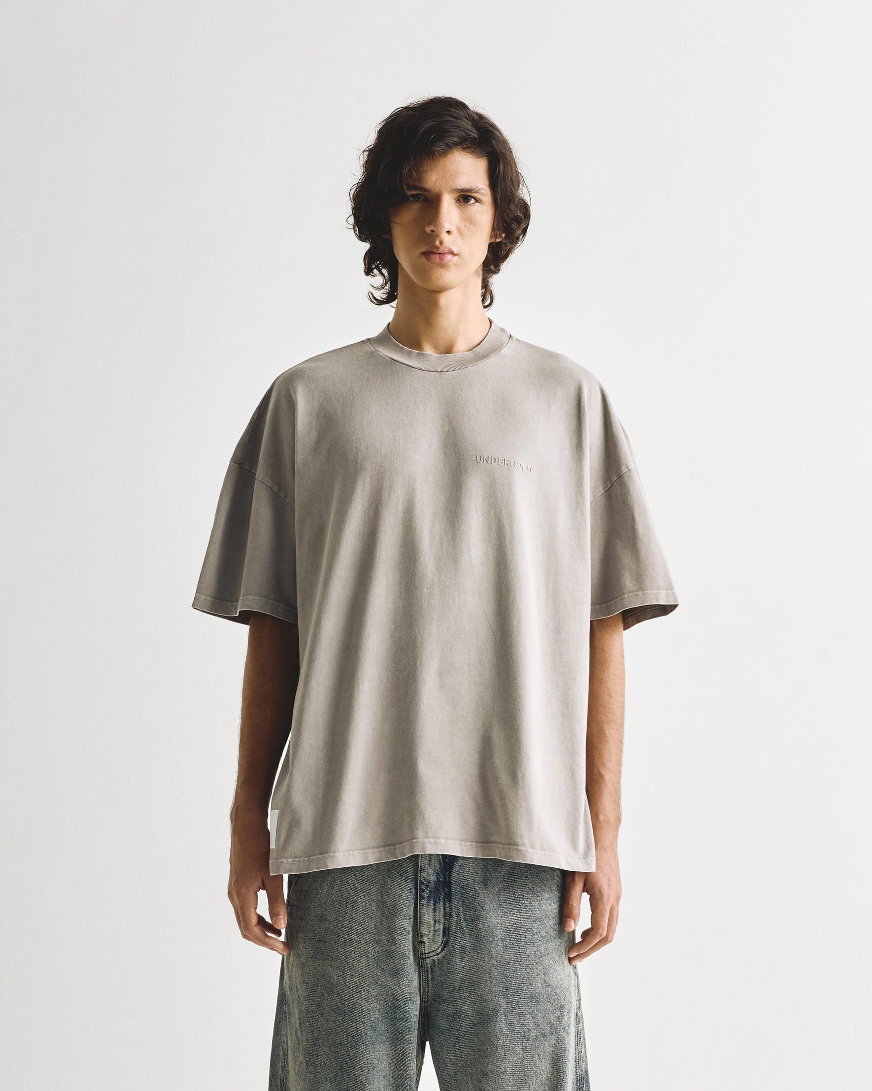 Line Logo Tshirt Washed Gray - imagen 2