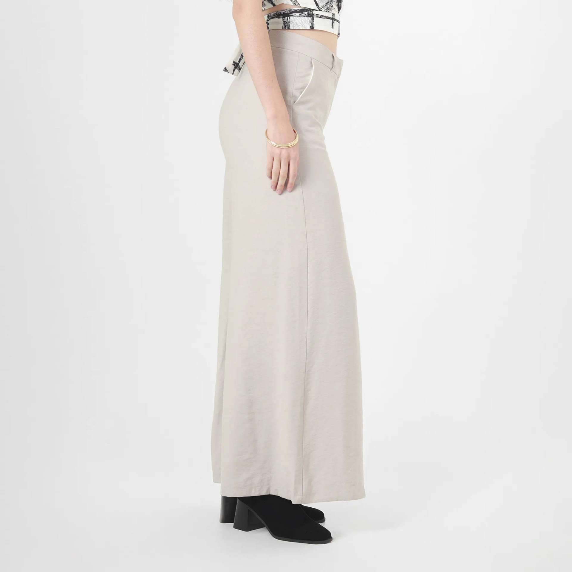 Pantalon Tiro Alto Bota Palazzo - imagen 2
