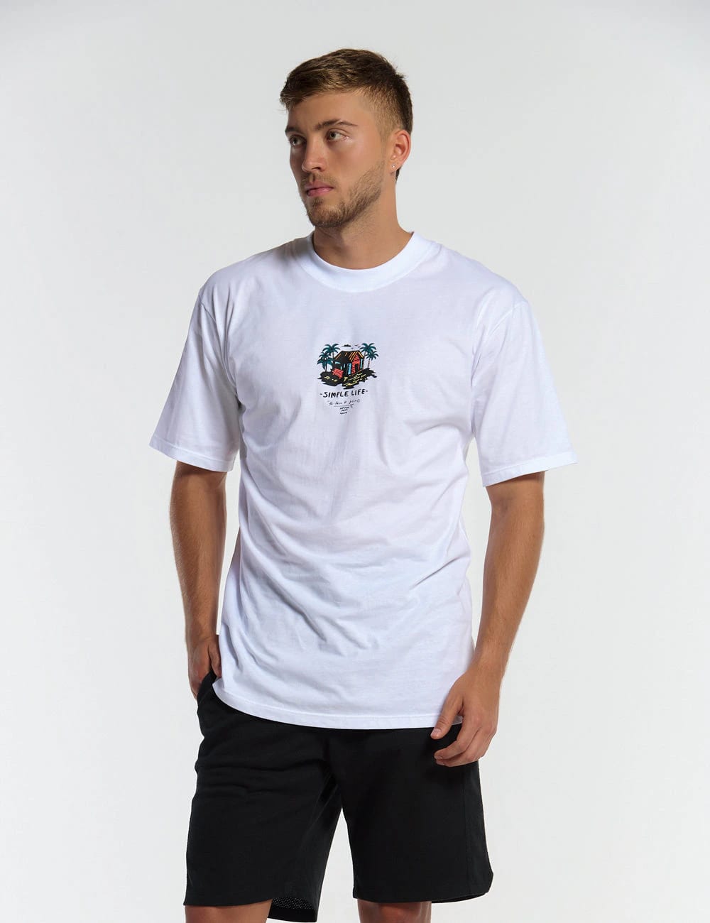 Camiseta Oversize Vida Simple  blanco Hombre - imagen 2