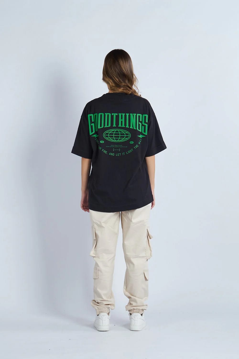 Camiseta oversize estampado Good Things Negro | DROP 03 | - imagen 3