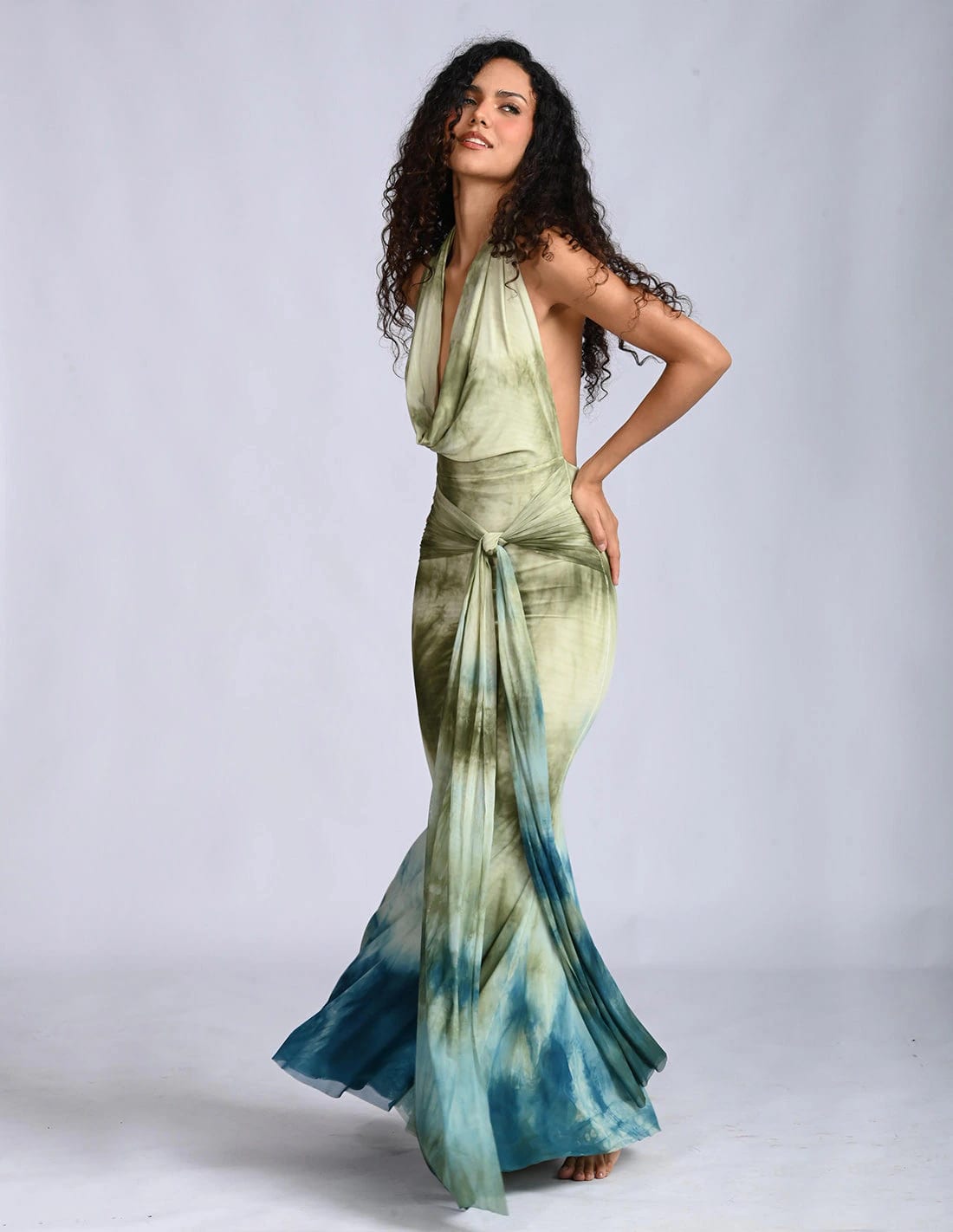 Vestido Elissa Spotted Turf Green + Oil - imagen 3