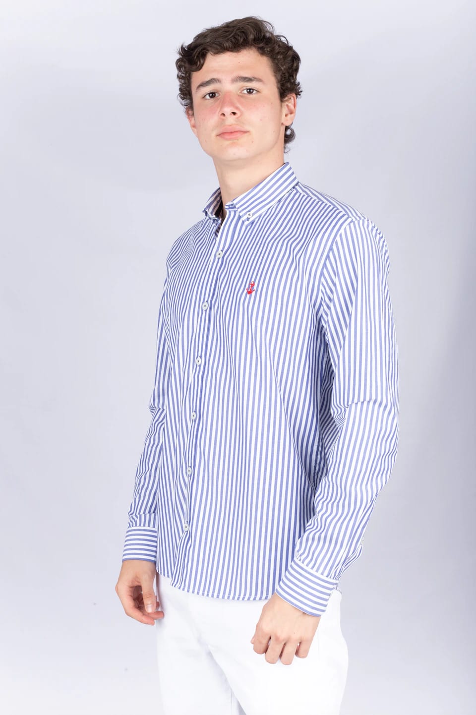Camisa Rayas Azules A Roja - imagen 1