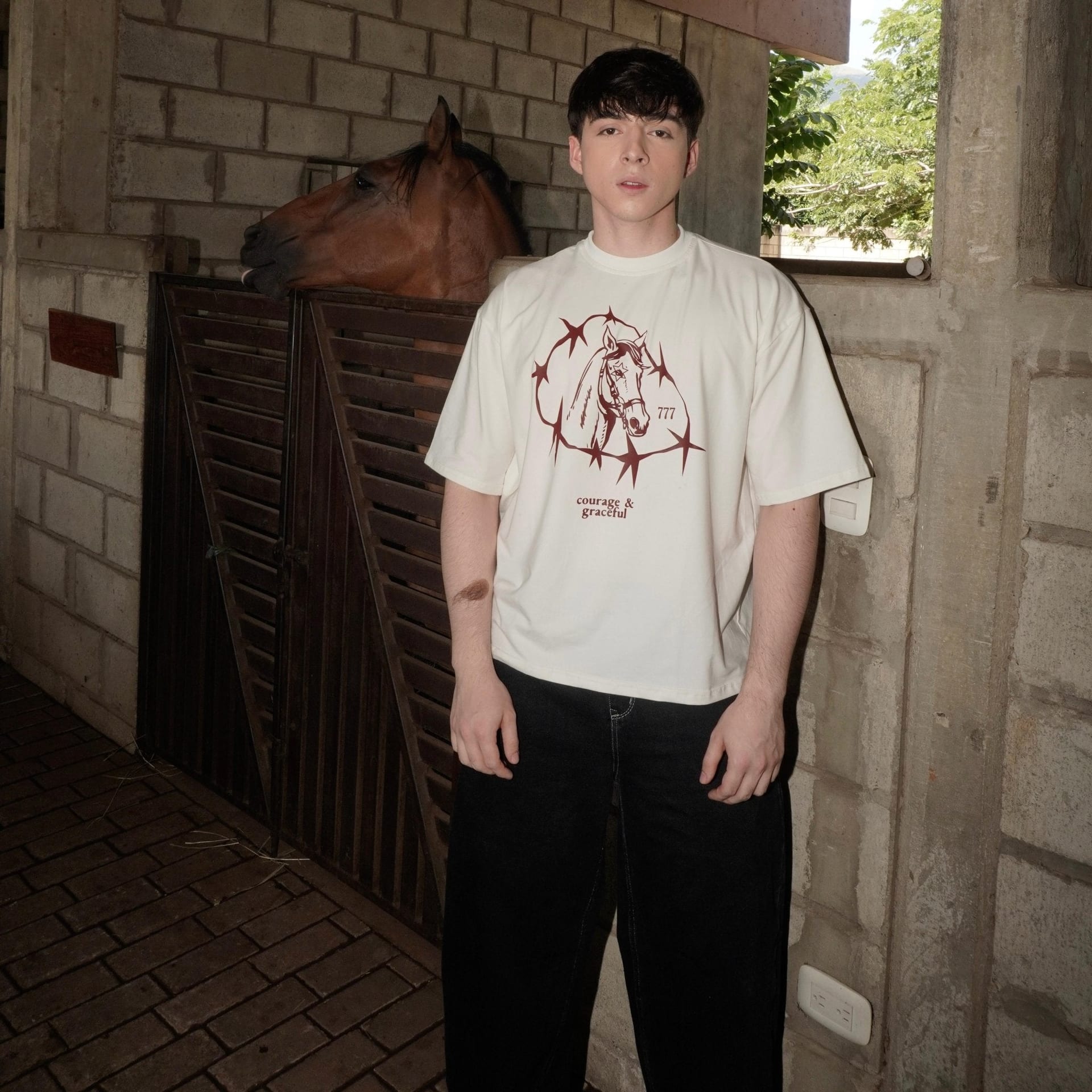 Bone T-Shirt Boxy Horse - imagen 3