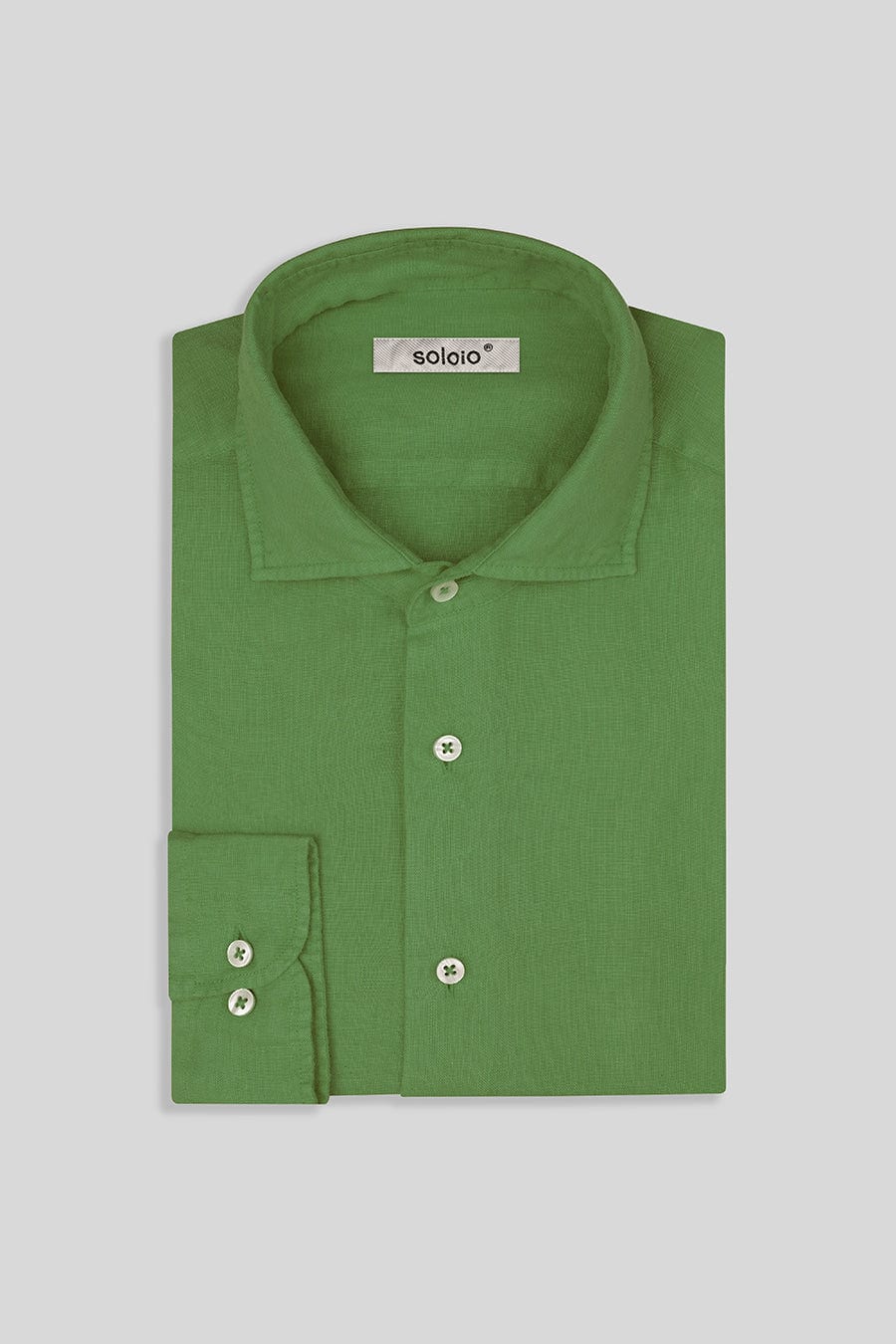 Men’s linen shirt forest green - imagen 6