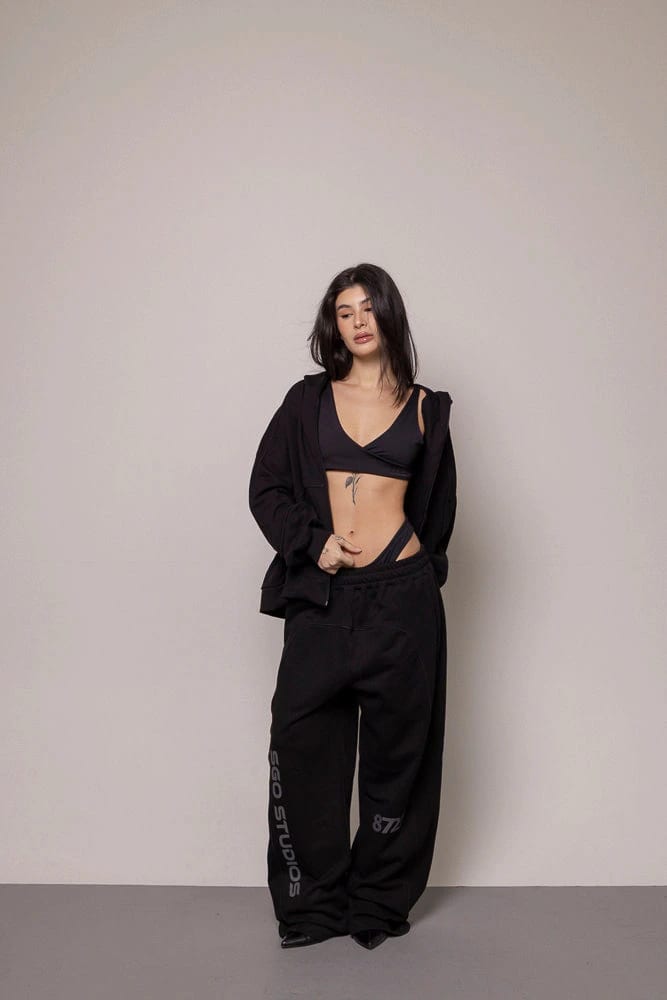 SET BUZO Y SUDADERA DAMA-NEGRO - imagen 1