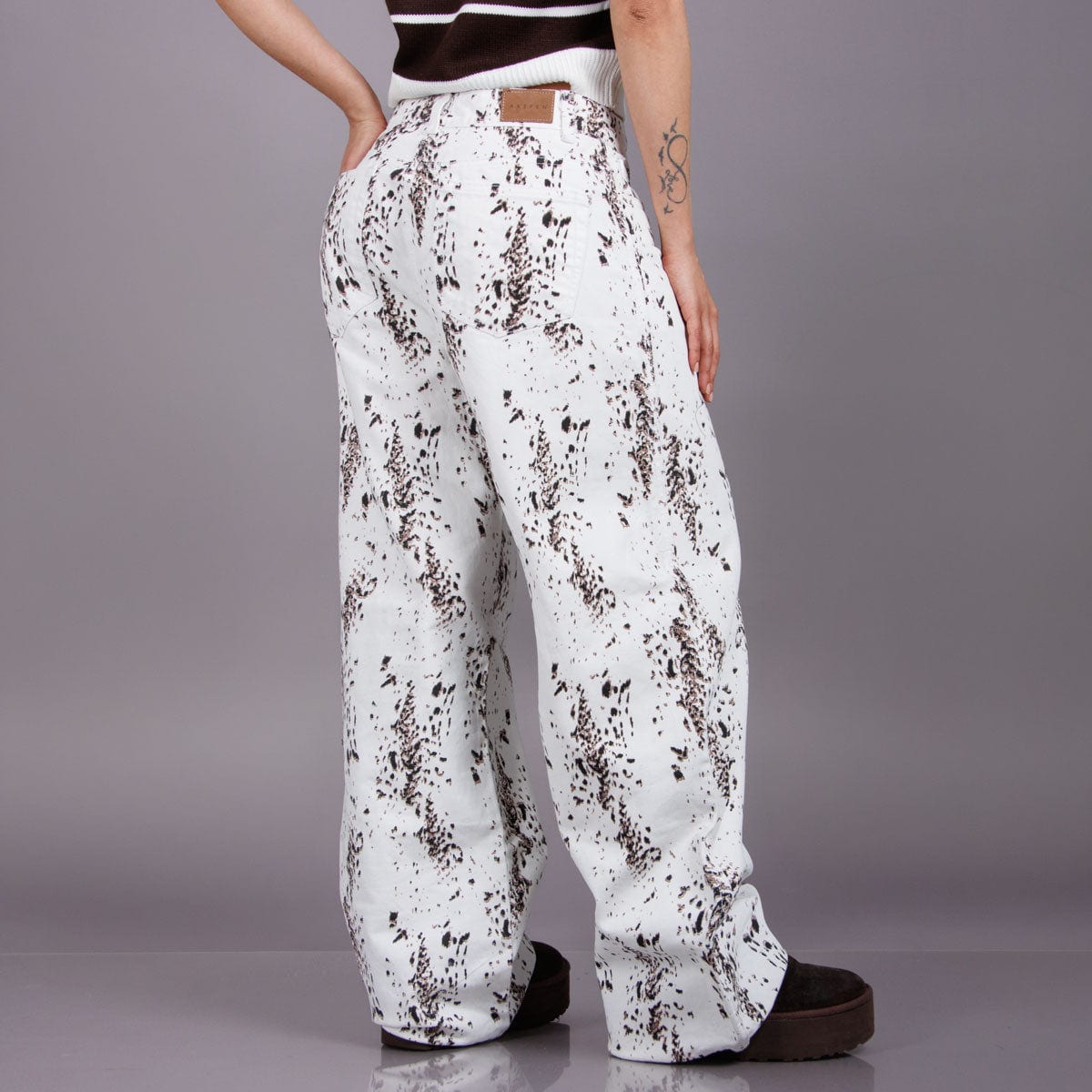 Jean Wide Leg Marfil Ax-3109 Rigido - imagen 3