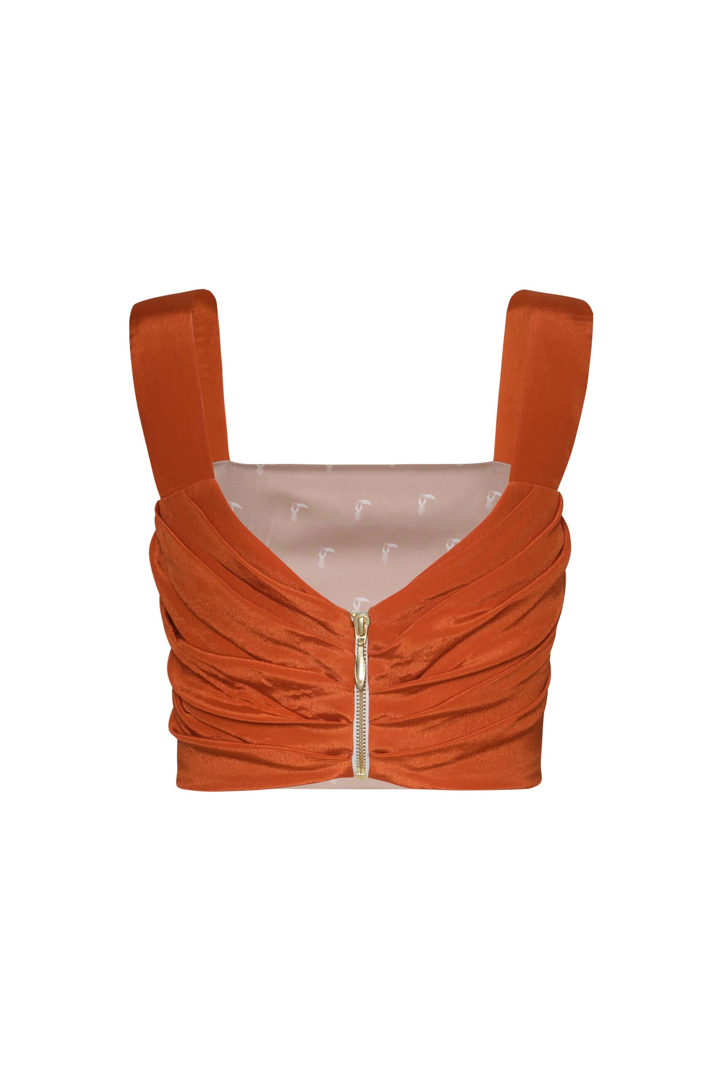 Marimba Crepe Chine Top / Orange Gladiolos - imagen 2
