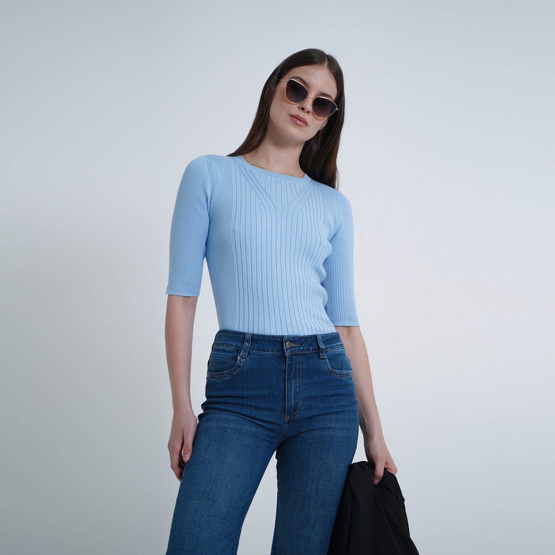 Sweater Cuello Redondo Manga Corta - imagen 10