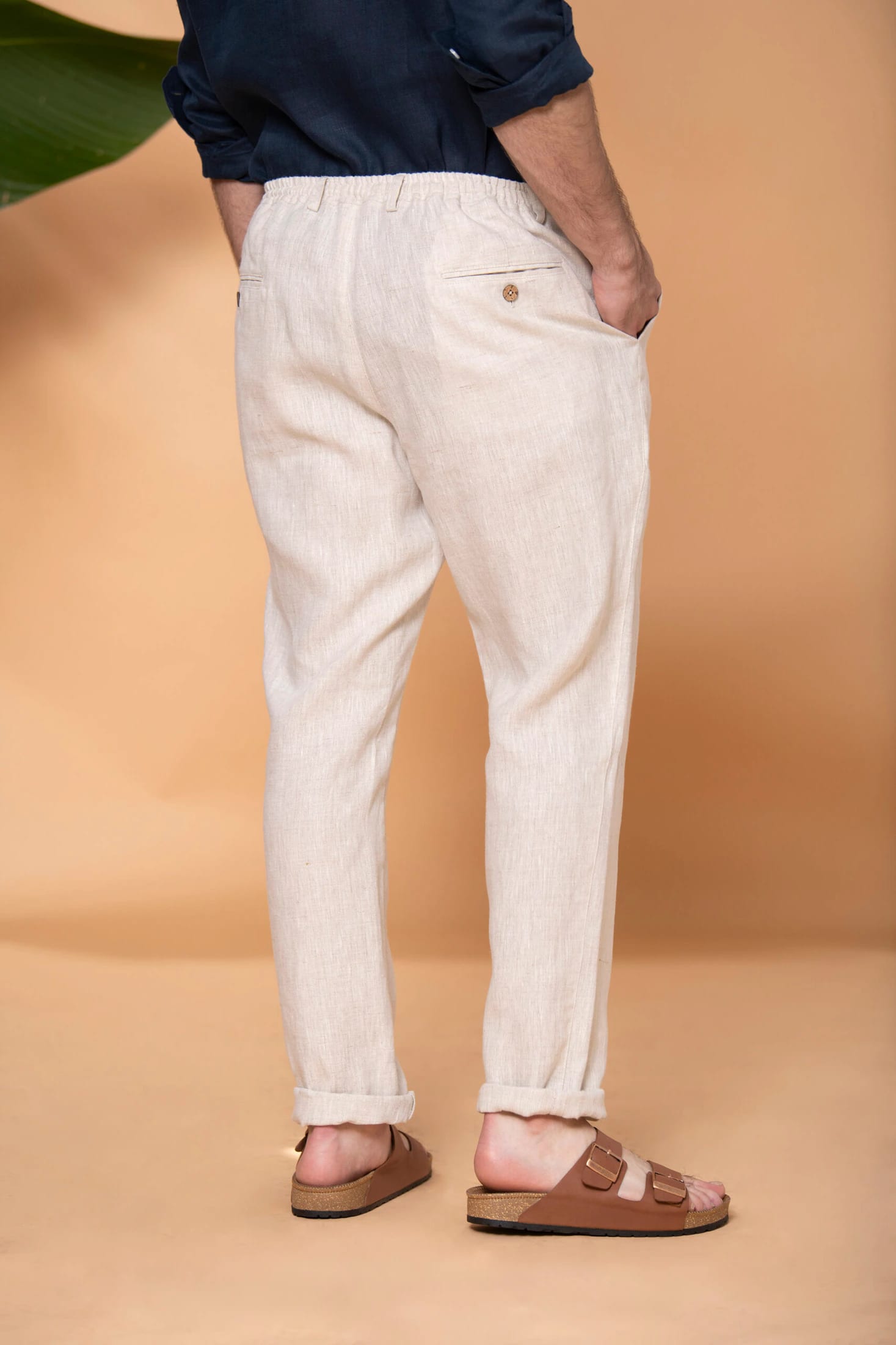 Pantalón Portofino Lino Marfil - imagen 6