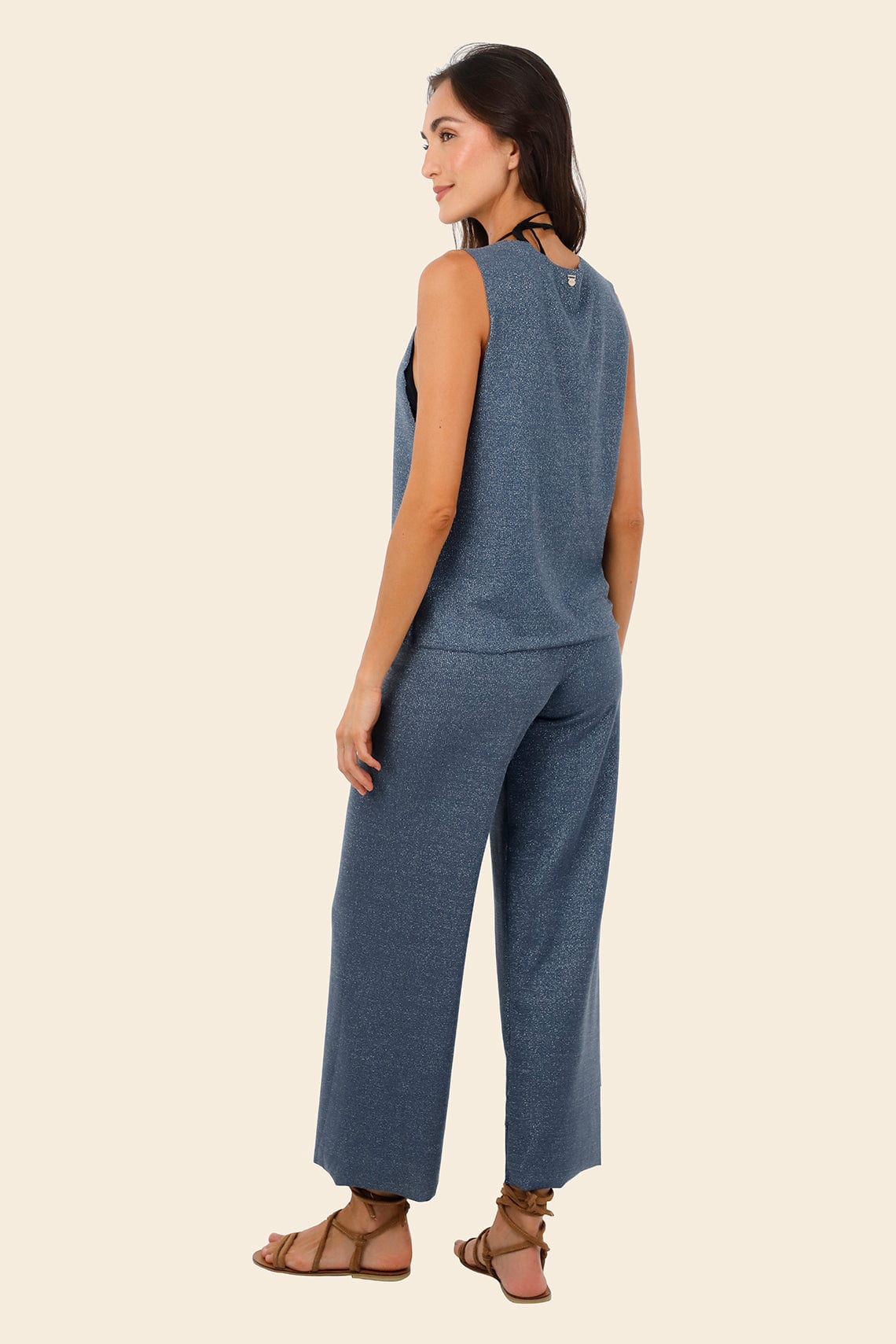 Textured Deep Blue Cove Pants - imagen 3