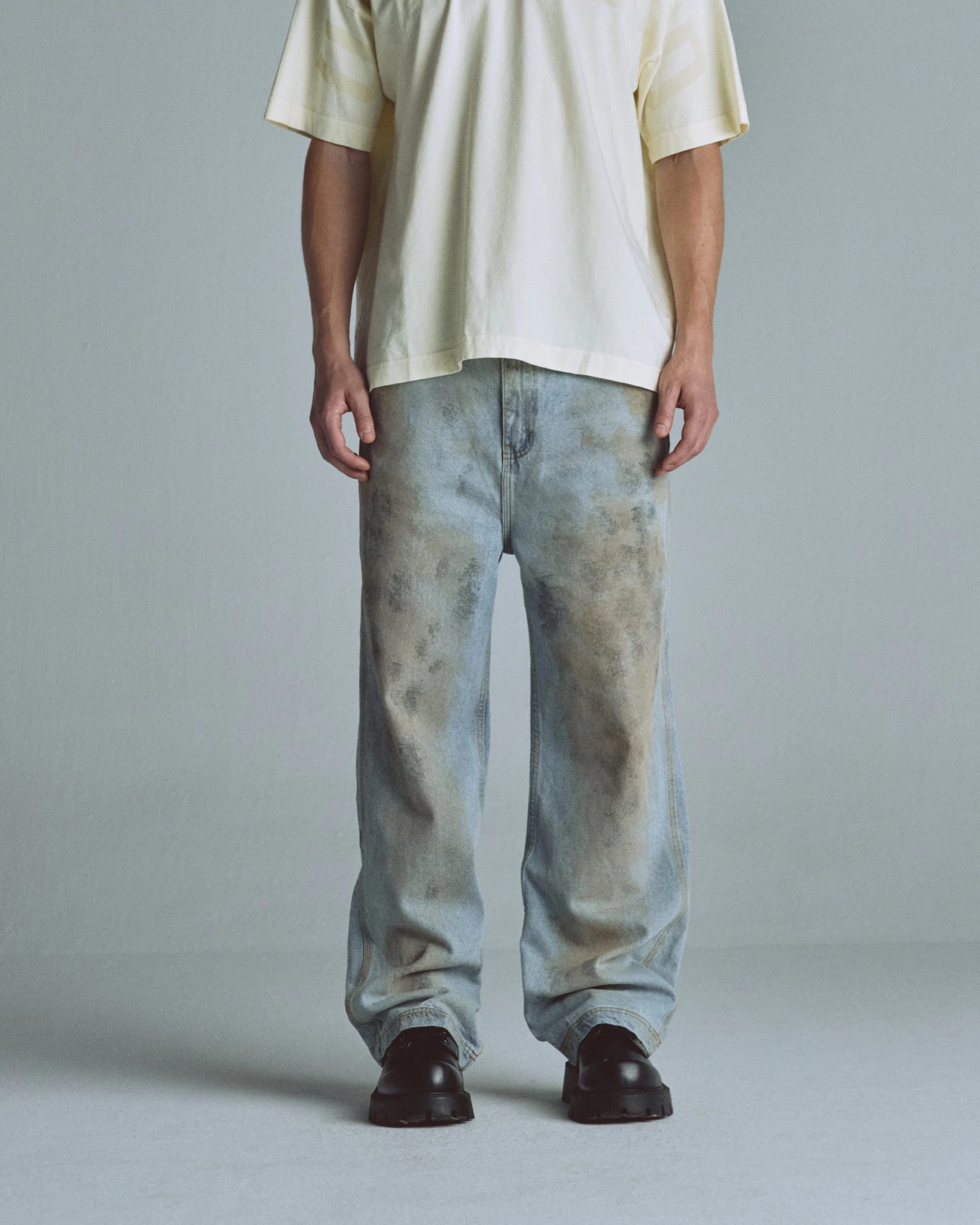 Echoes U Star Wide Jeans Washed Blue - imagen 2