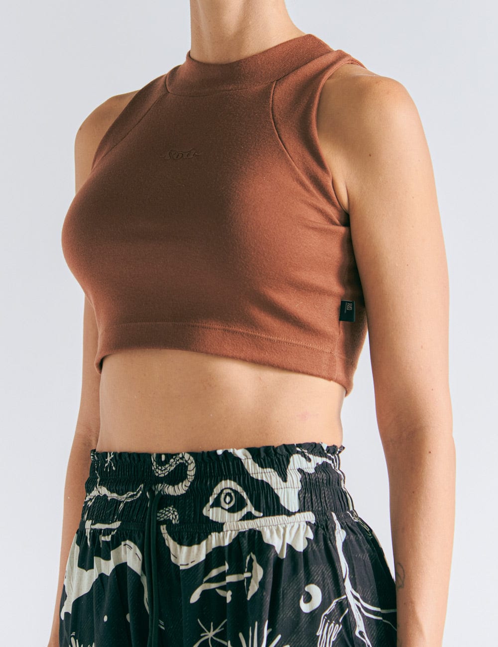 Crop Top Raglan  terracota Mujer - imagen 2