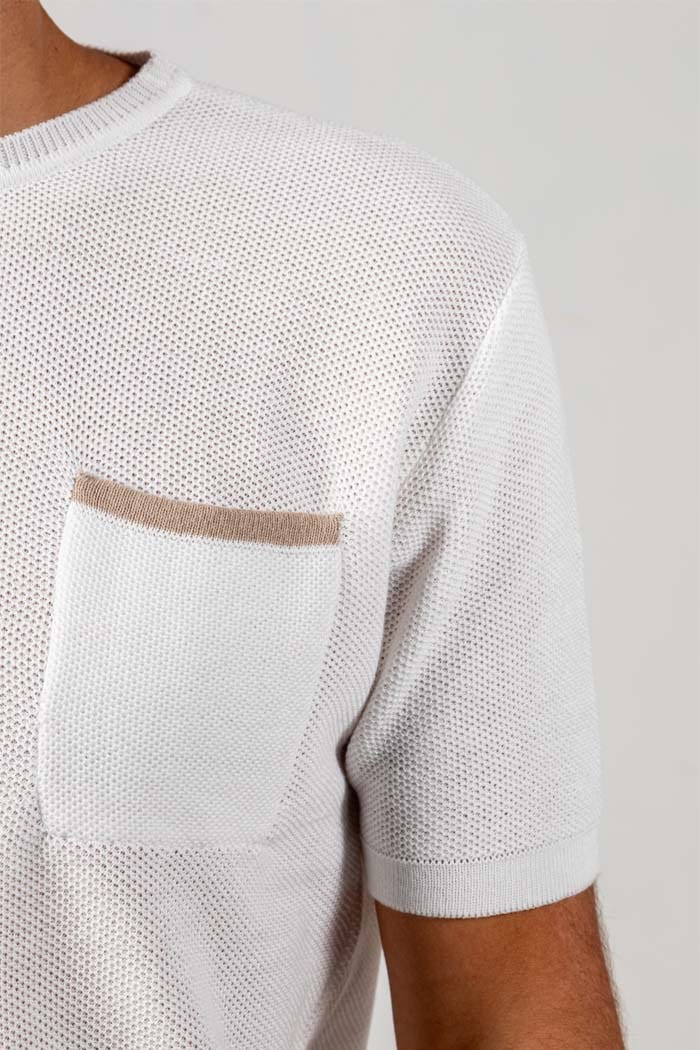 CAMISETA DE PUNTO BLANCA B ARENA - imagen 3