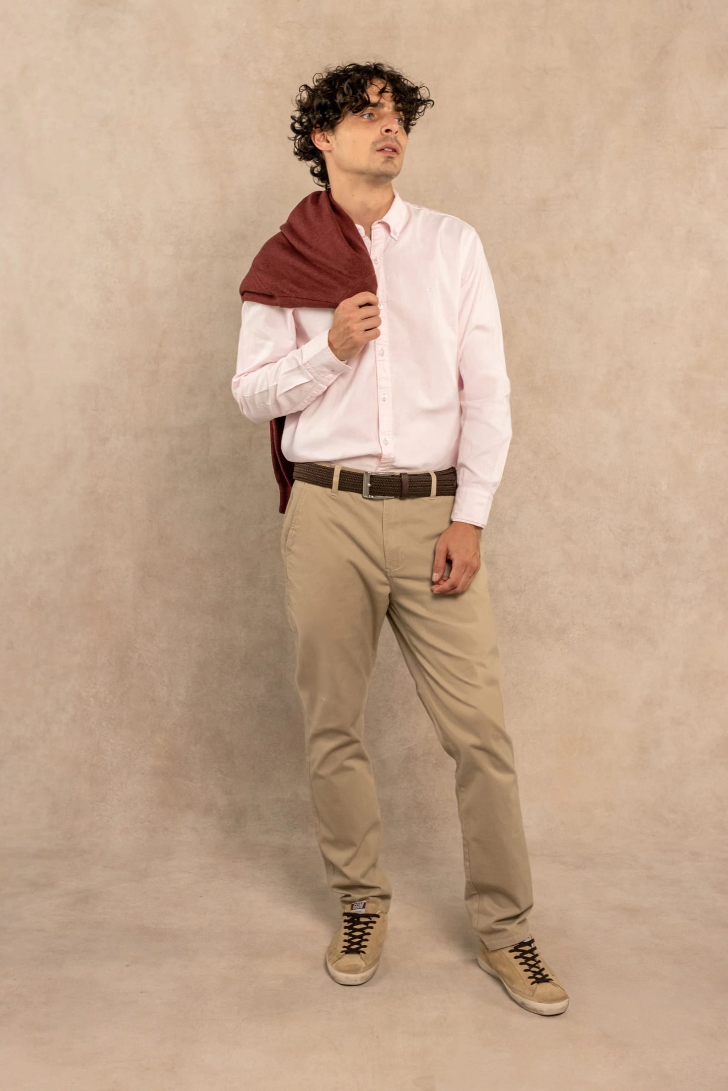 Camisa Antimanchas Oxford Pink Logo Contraste - imagen 2