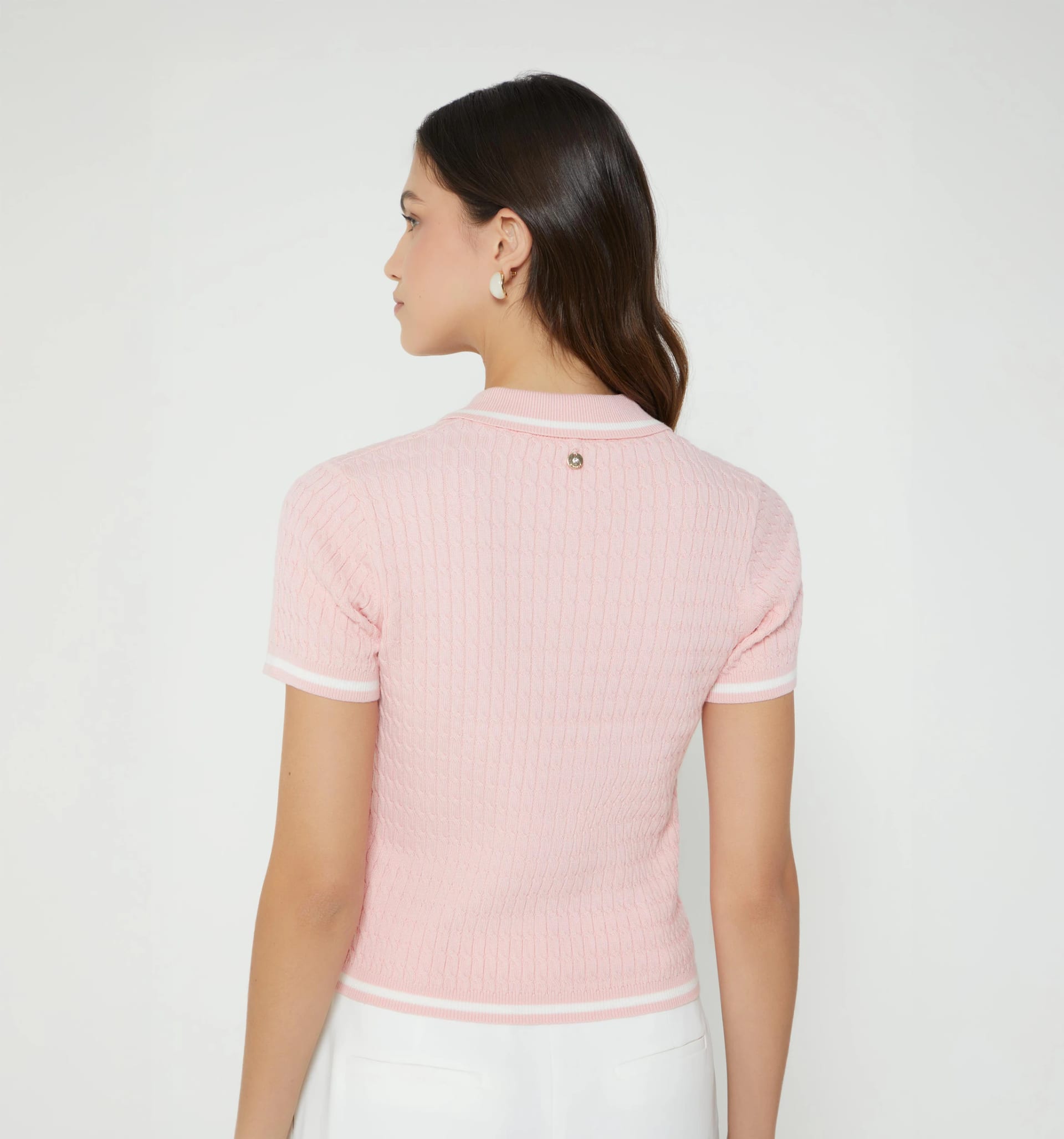 Blusa tipo polo con botón joya - imagen 9