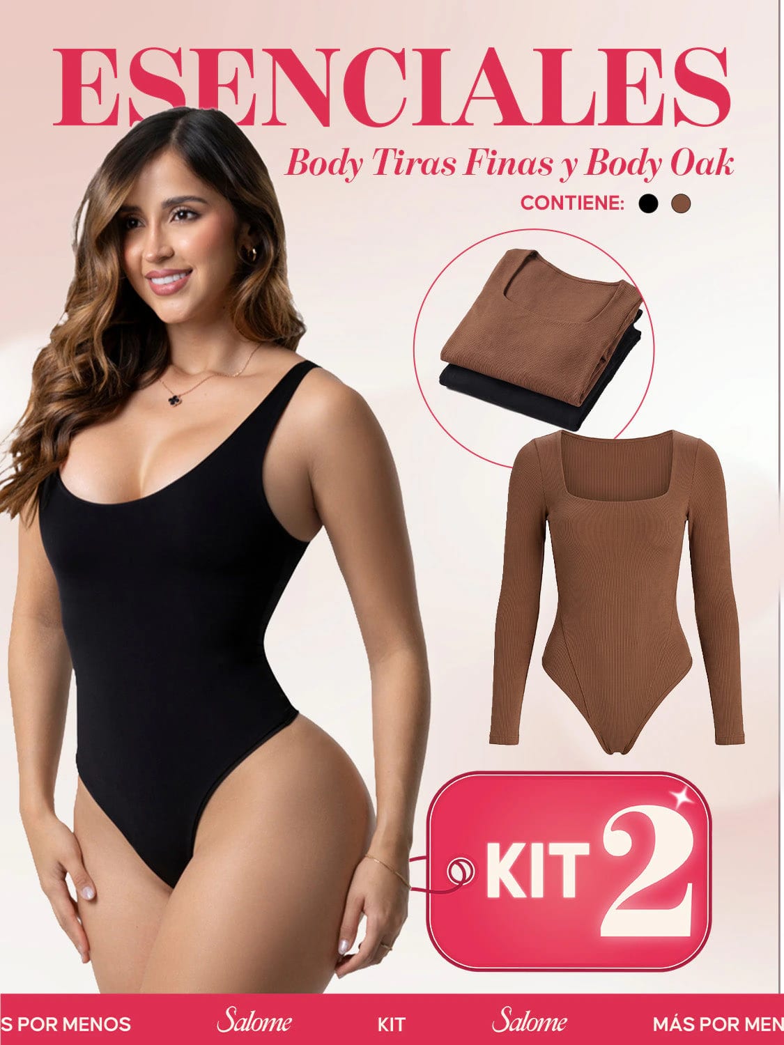 Kit Body Control Abdominal Tiras Finas & Oak Manga Larga | Salome 5003 + 5503 - imagen 2