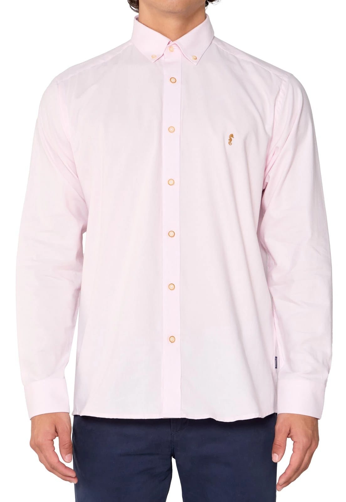 Camisa Manga Larga Oxford Premium Rosada - imagen 4