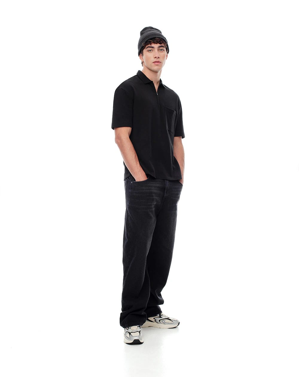 Polo regular algodón negra hombre - imagen 5