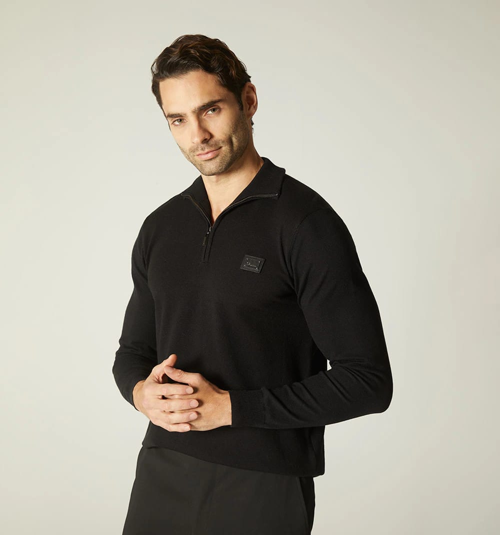 Buzo para hombre con placa cuello alto con cierre - imagen 3