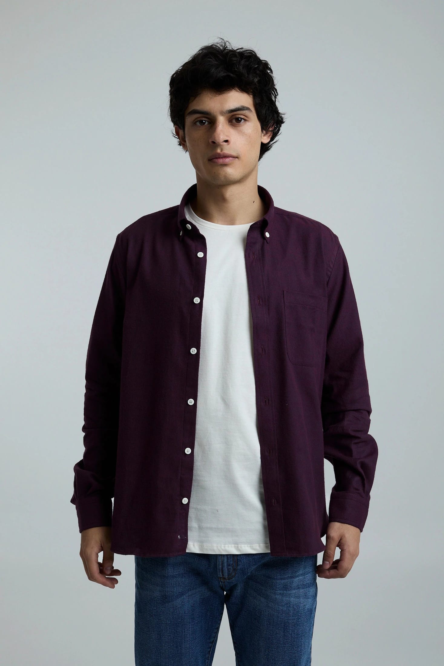 Camisa twill vinotinto - imagen 7